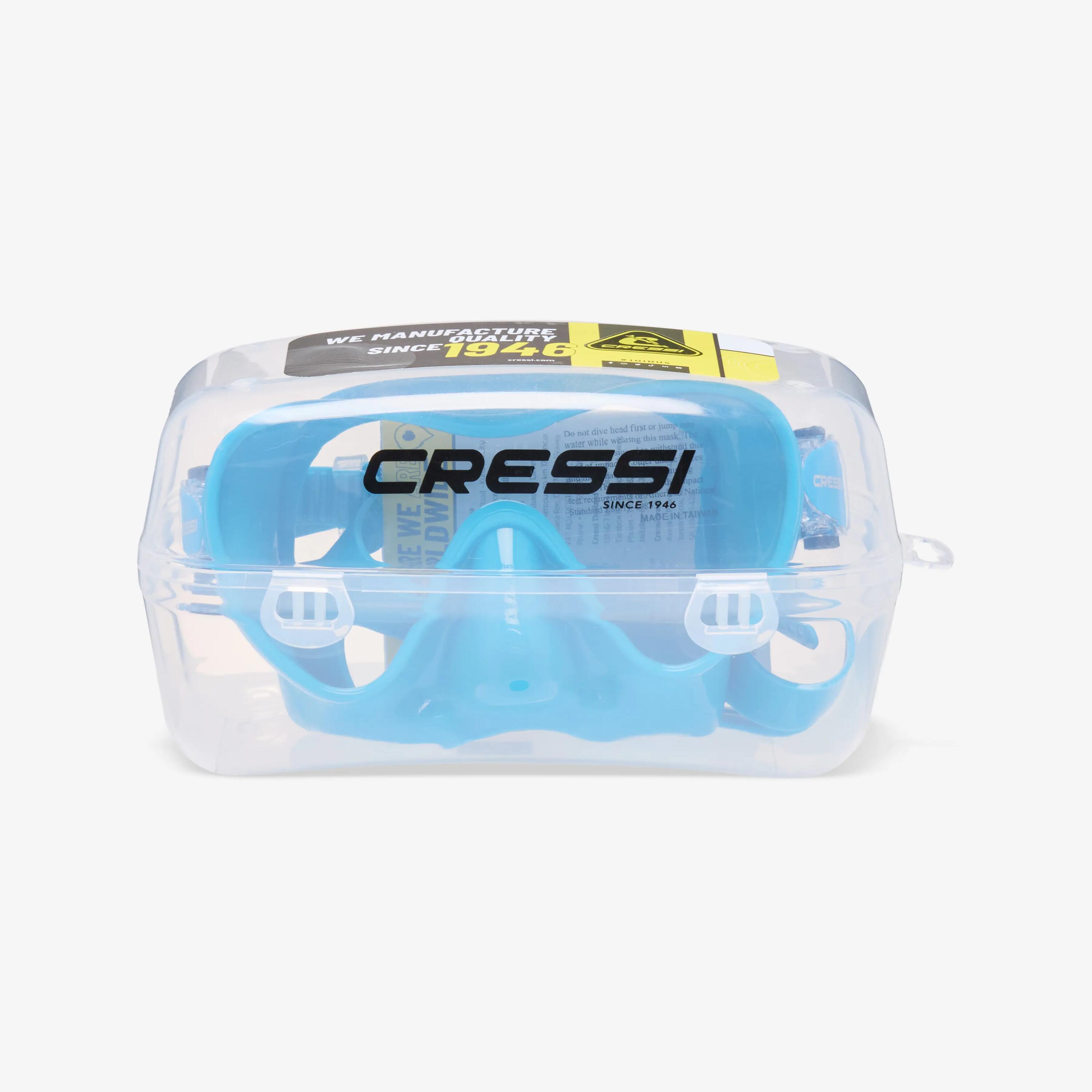 Masque Plongée CRESSI Frameless, sans cerclage avec surmoulage, F1 Turquoise 9/9
