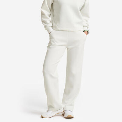 Comfortabele joggingbroek katoen dames wit