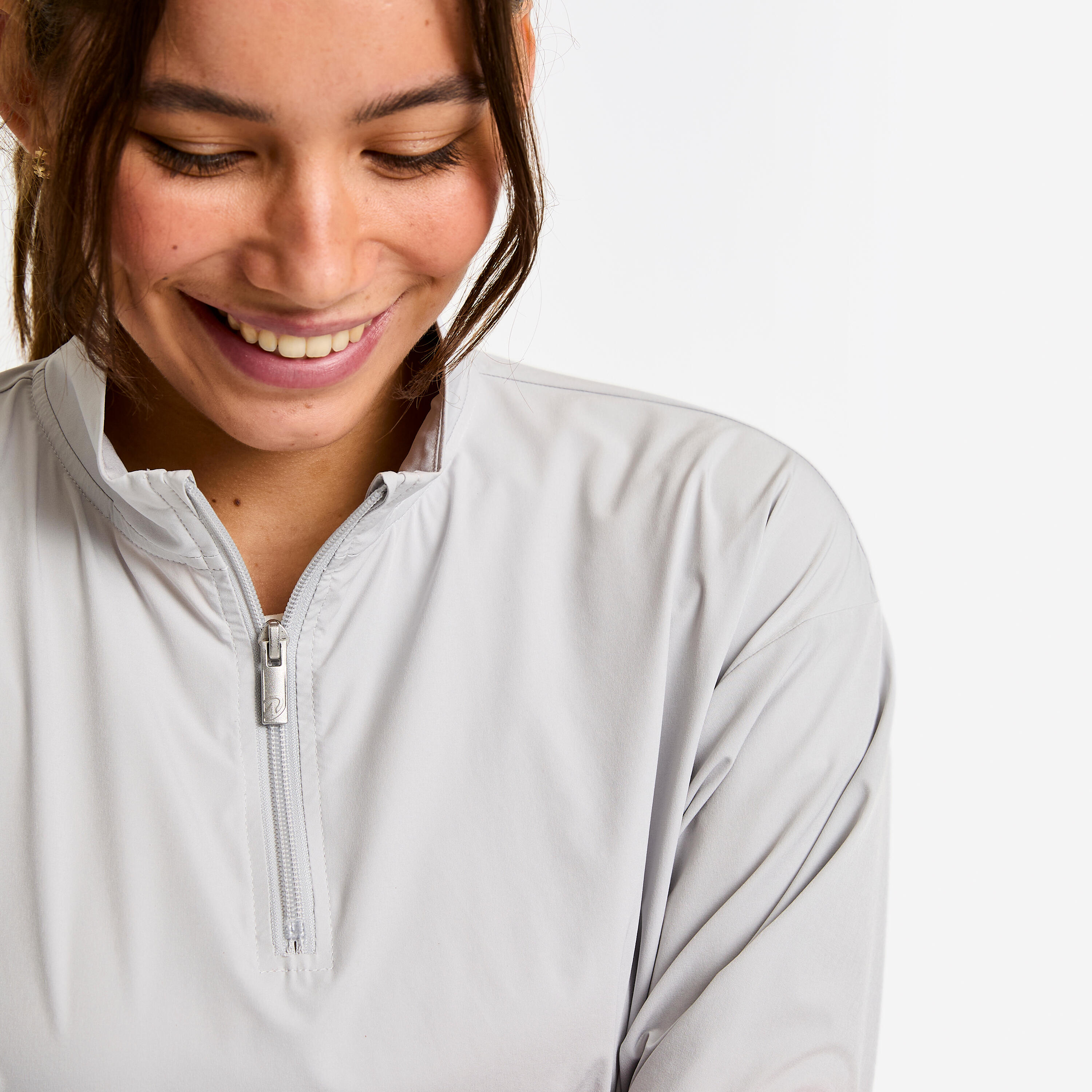 Chandail à fermeture à glissière partielle en toile femme 5/6