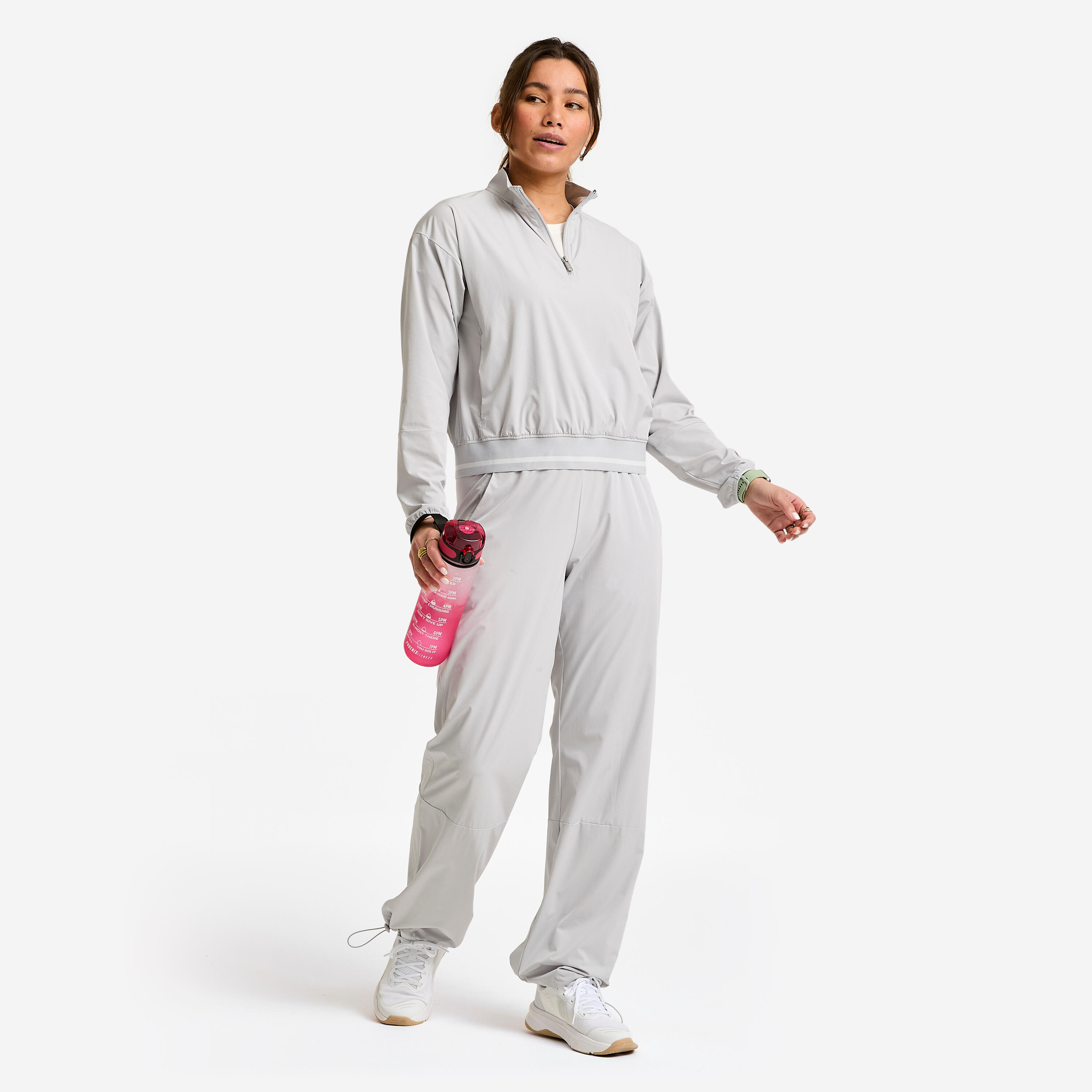 Chandail à fermeture à glissière partielle en toile femme 2/6