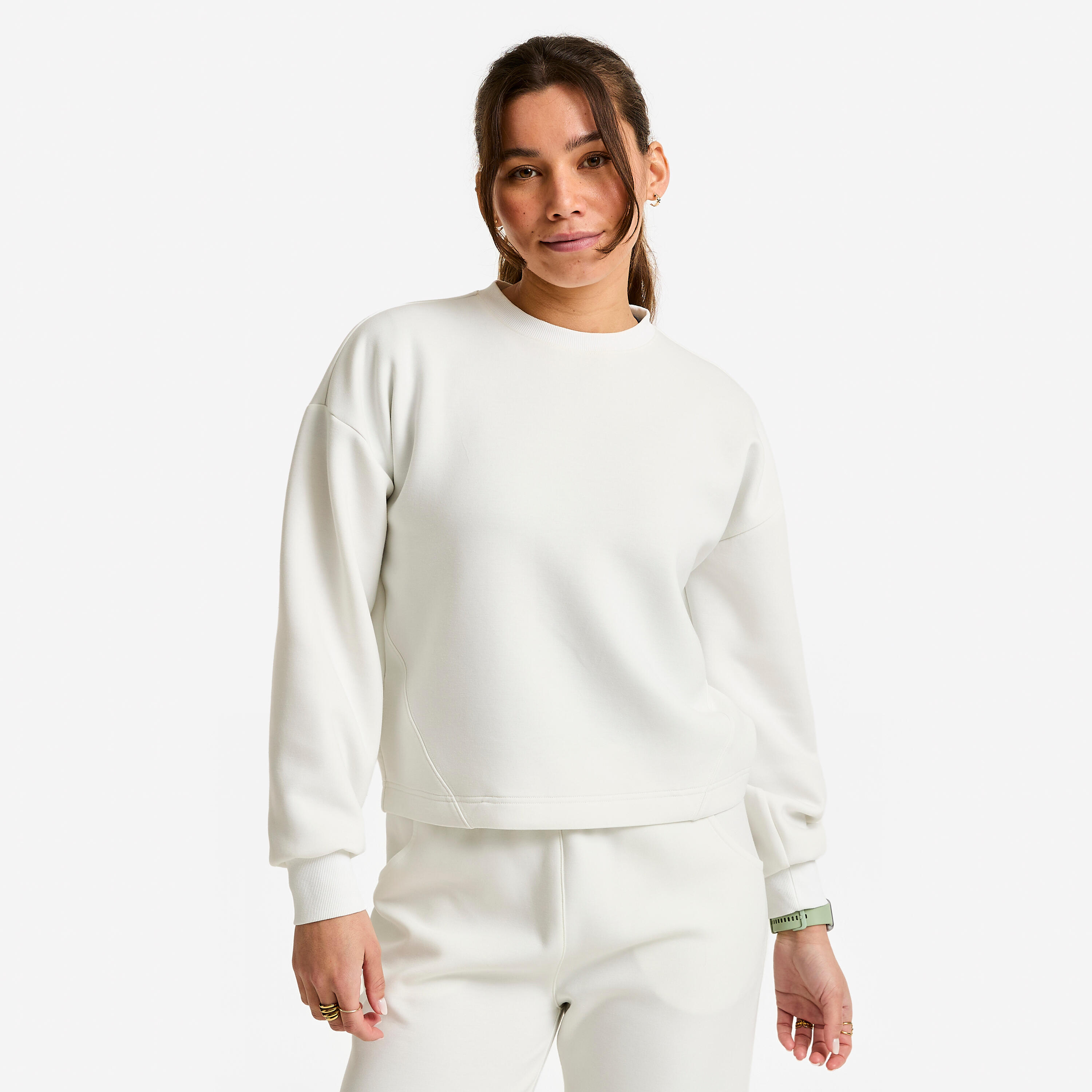 Sweat-shirt blanc, femme