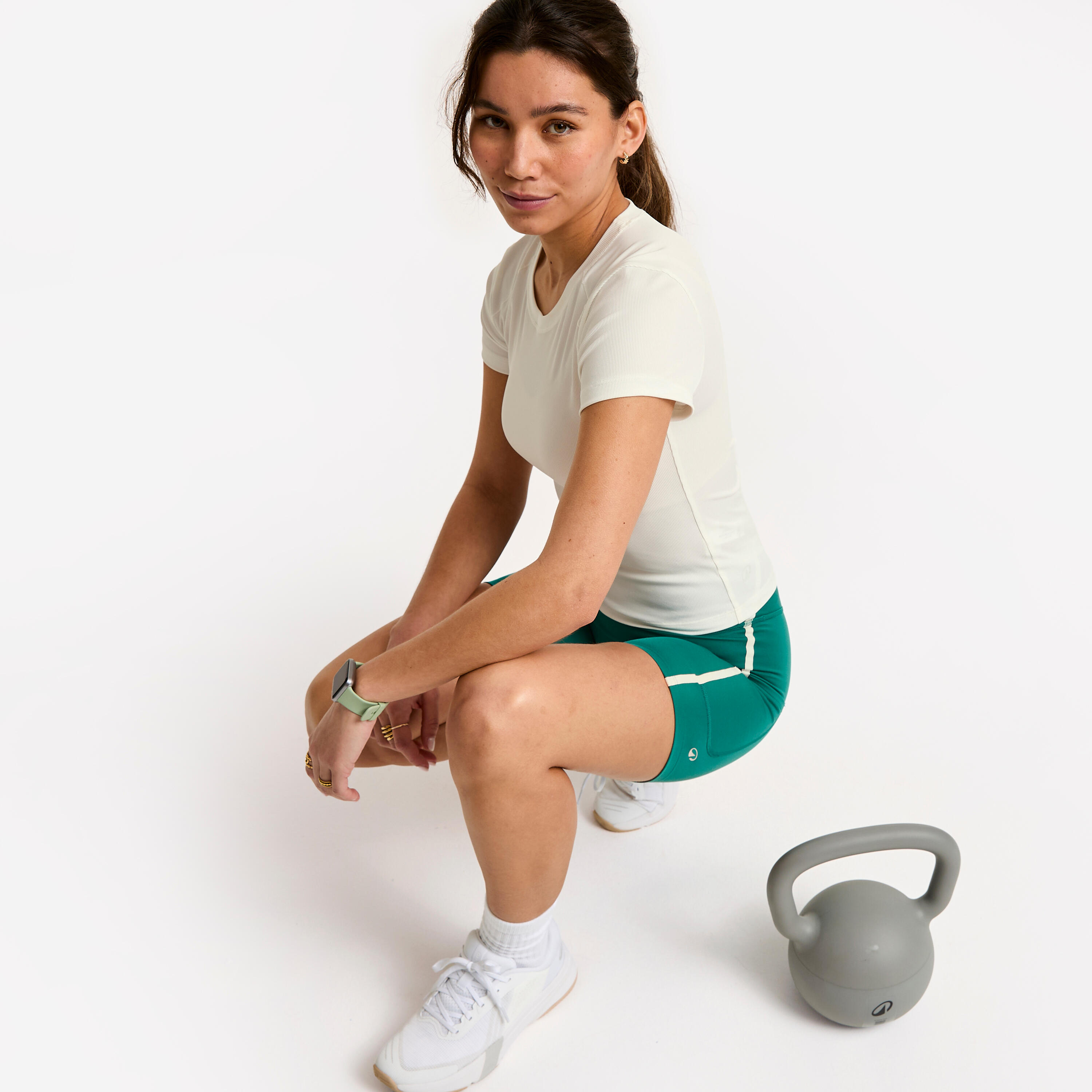 Short cycliste avec bandes femme - DOMYOS