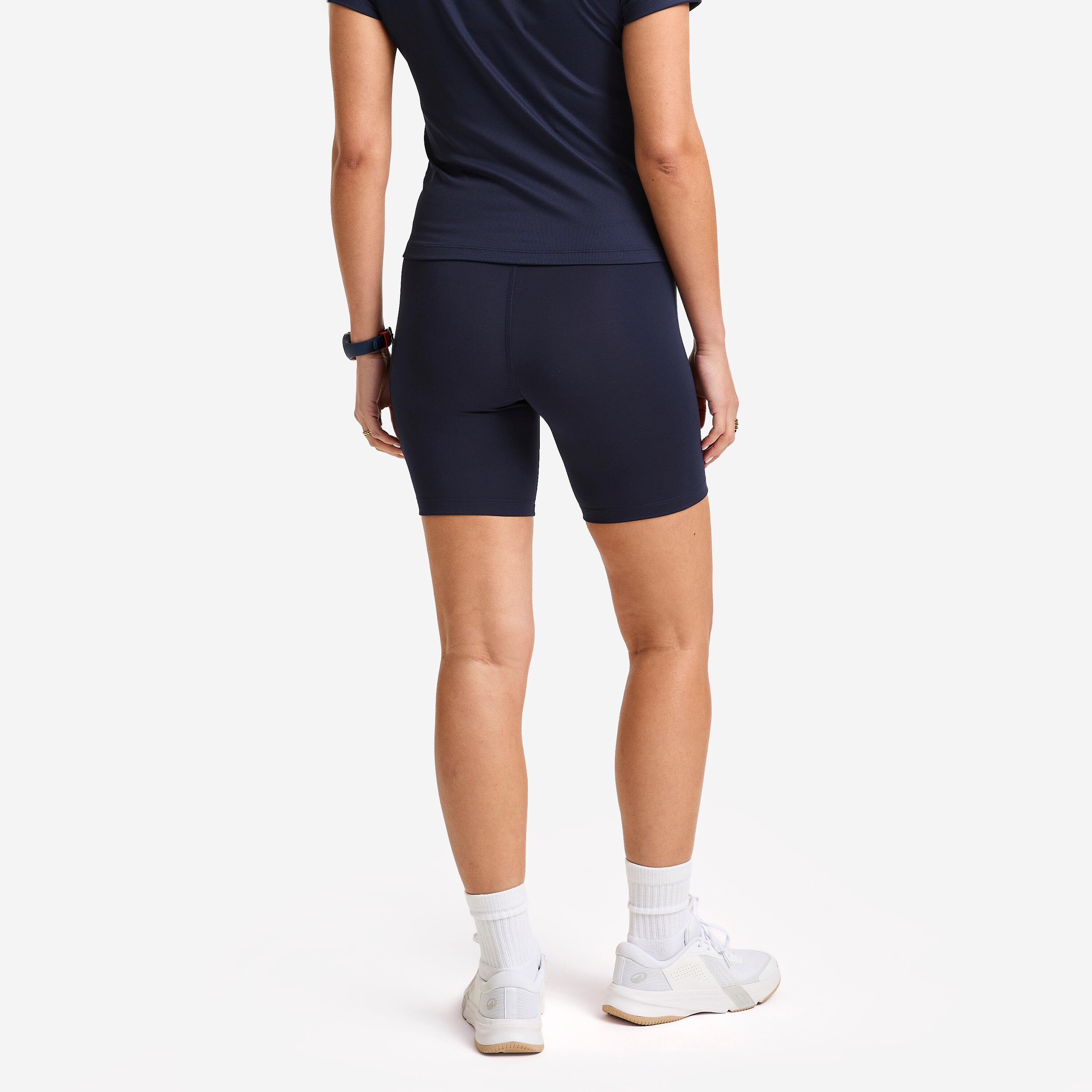 Women's Striped Cycling Shorts - DOMYOS