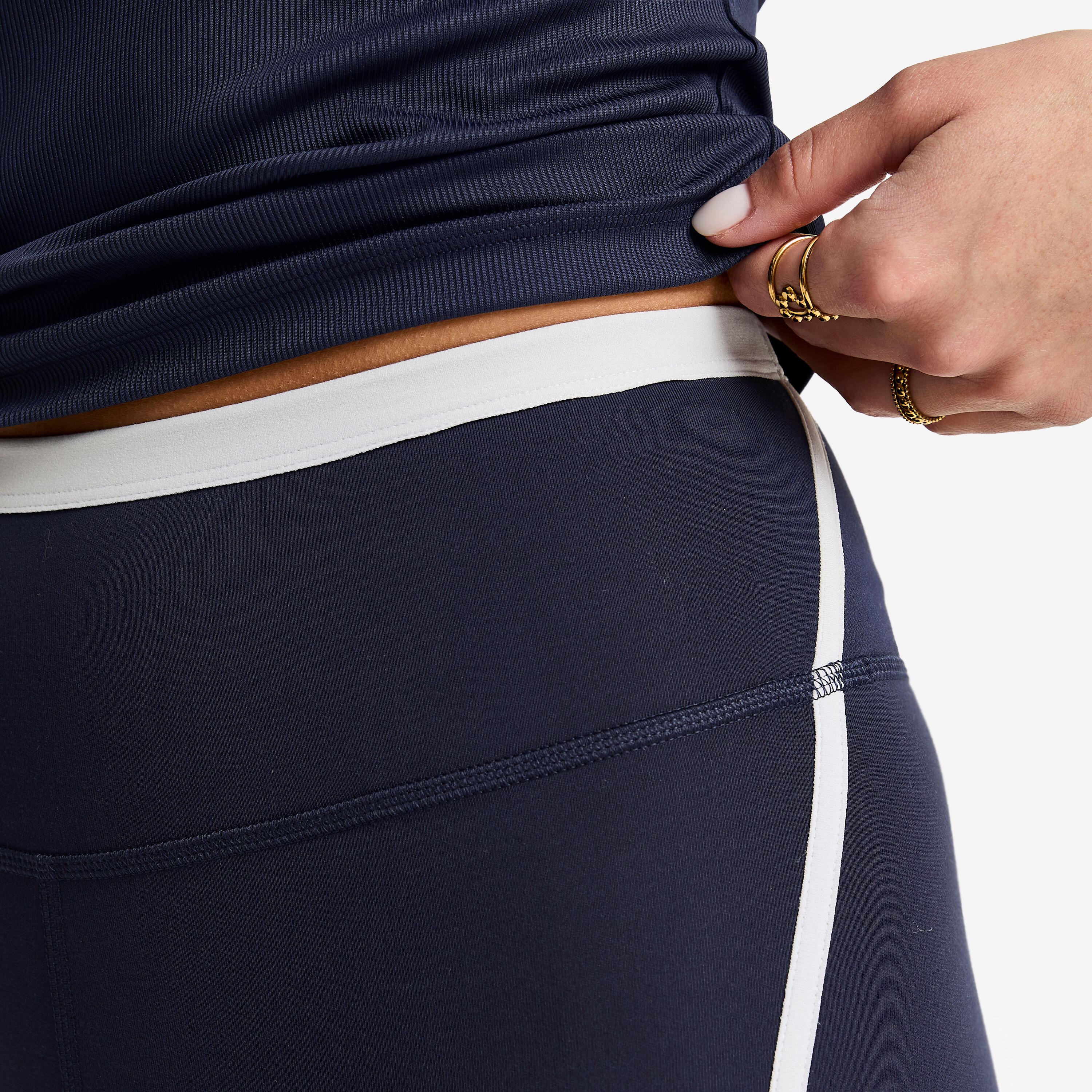 Women's Striped Cycling Shorts - DOMYOS