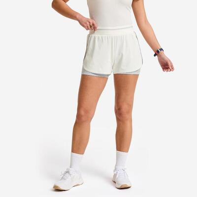 2-in-1 short dames wit
