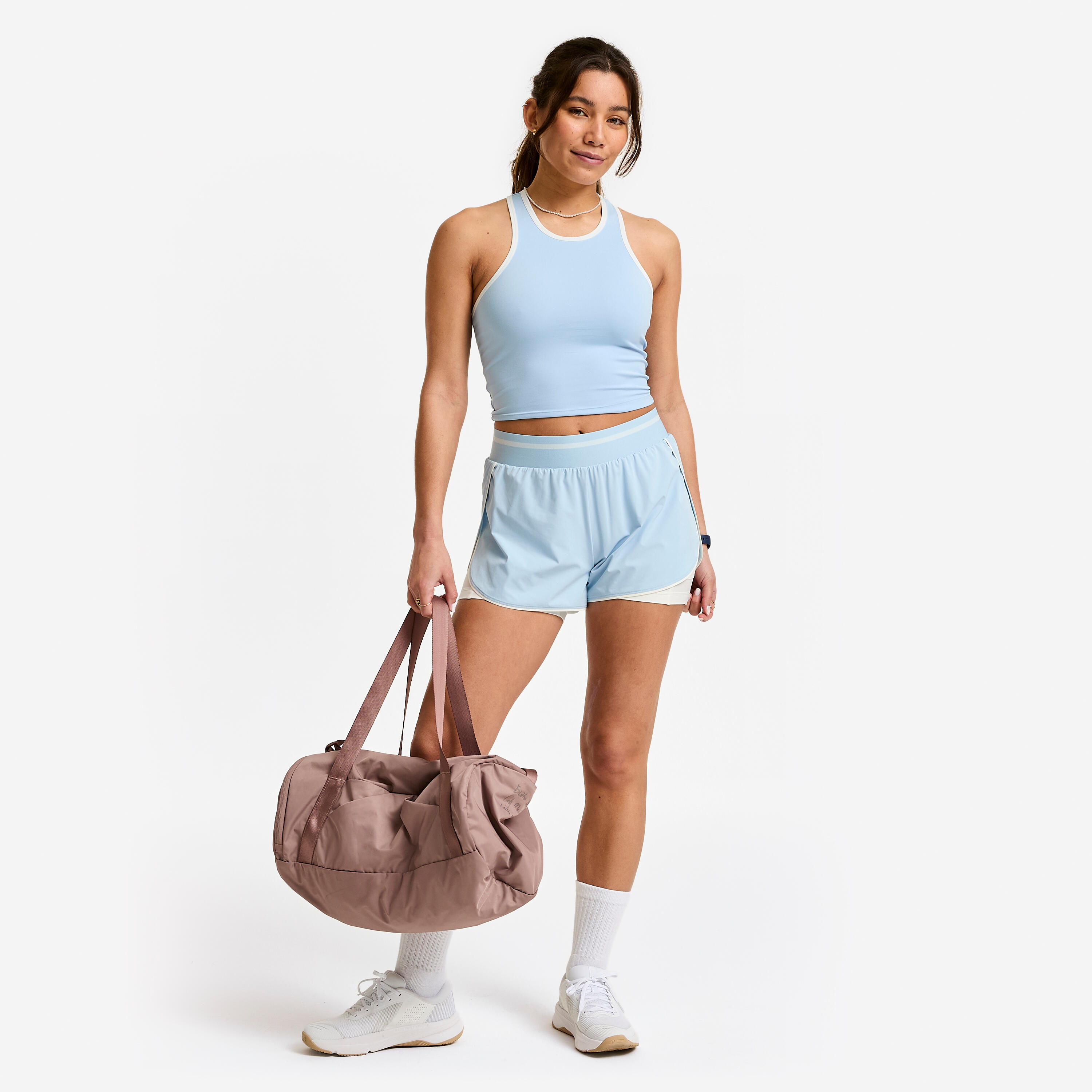 Camisole de sport courte à dos nageur femme 2/5