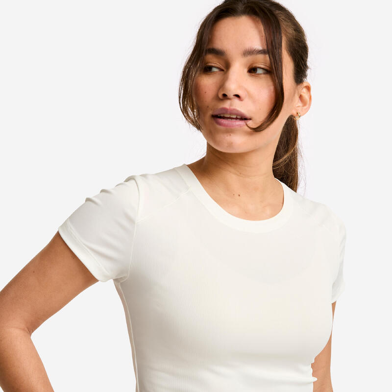 Tricou reiat pentru sport Alb Damă