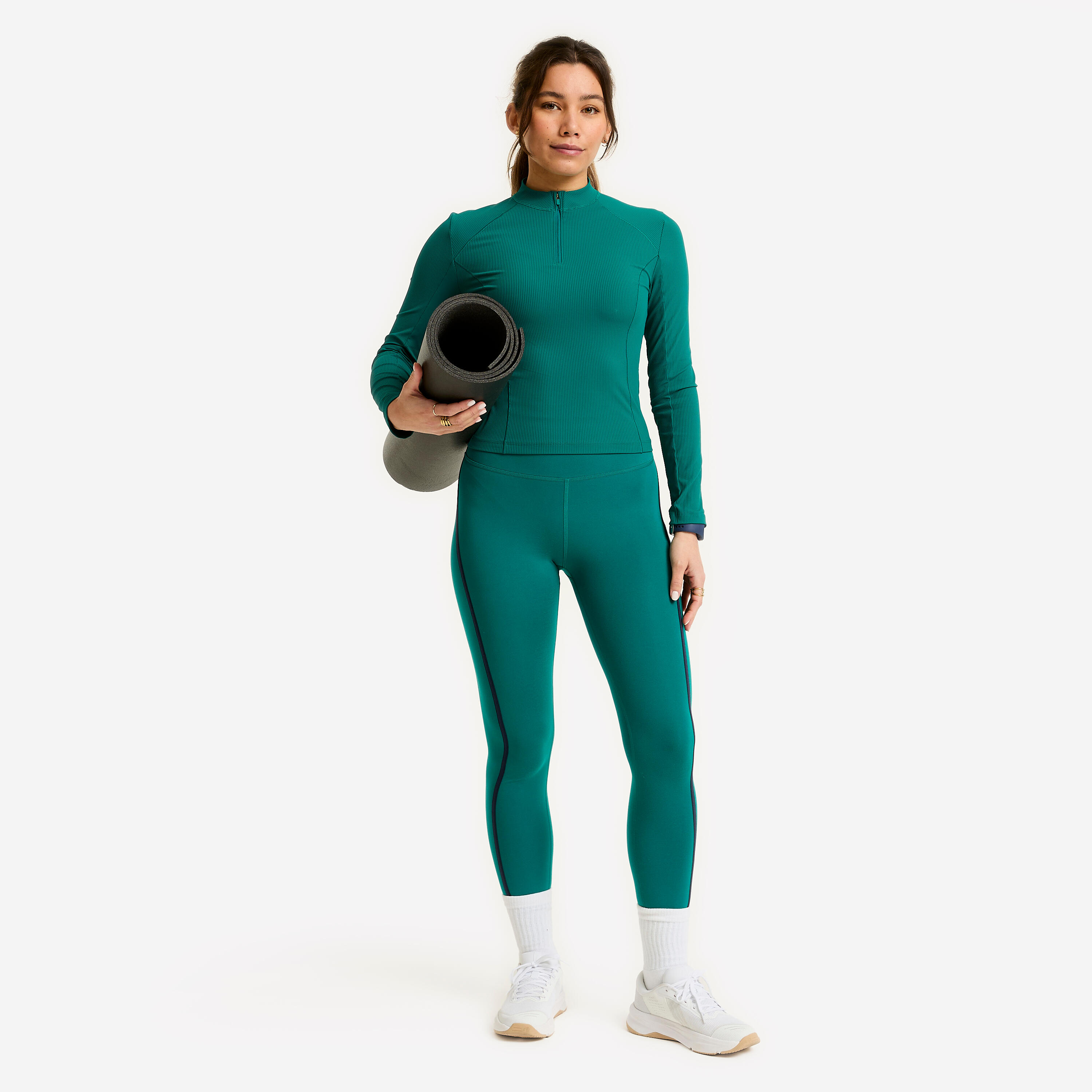 Chandail à manches longues à demi-zip femme 2/7