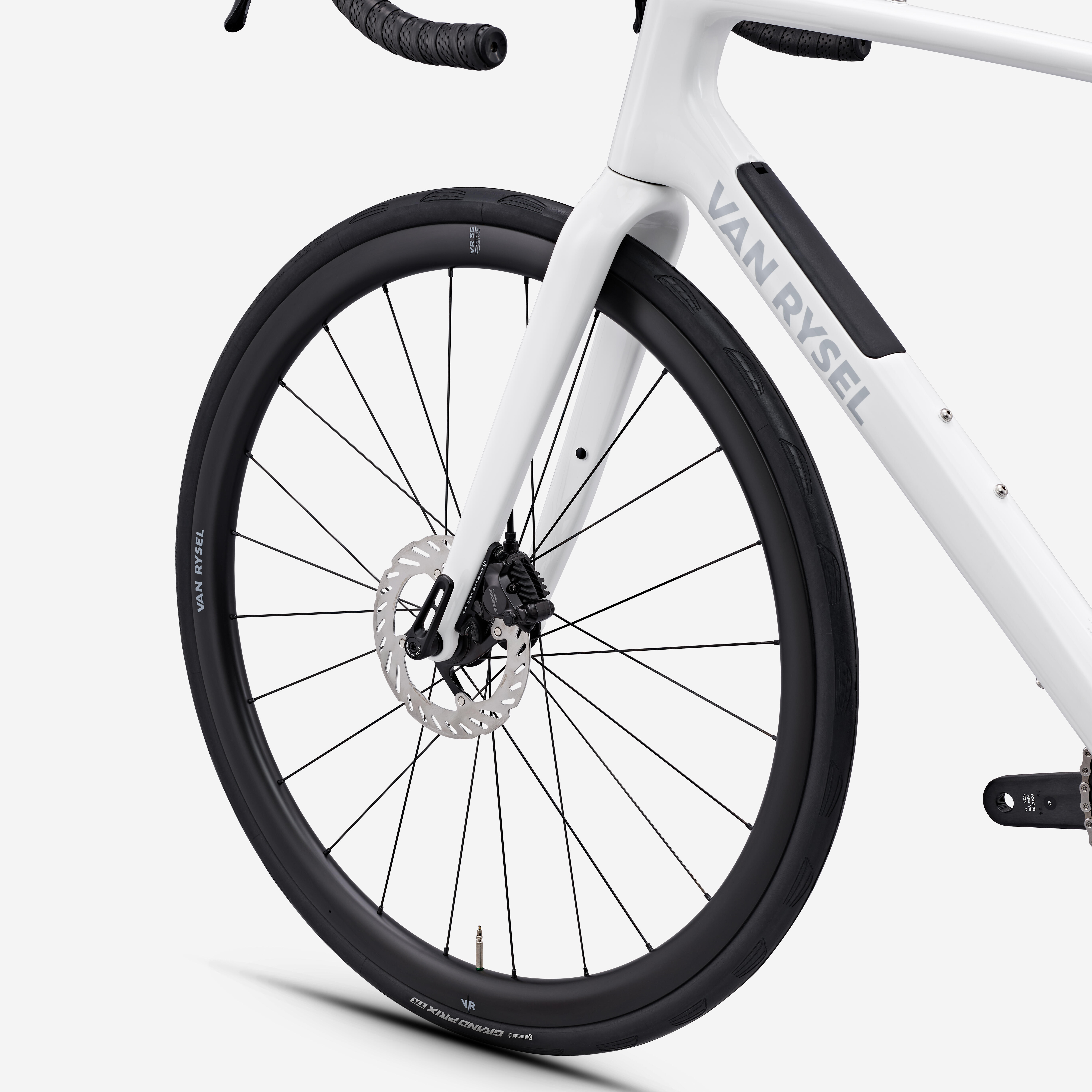 VAN RYSEL Cestný bicykel EDR CF 105 2 × 12 karbón biely L · záber 8