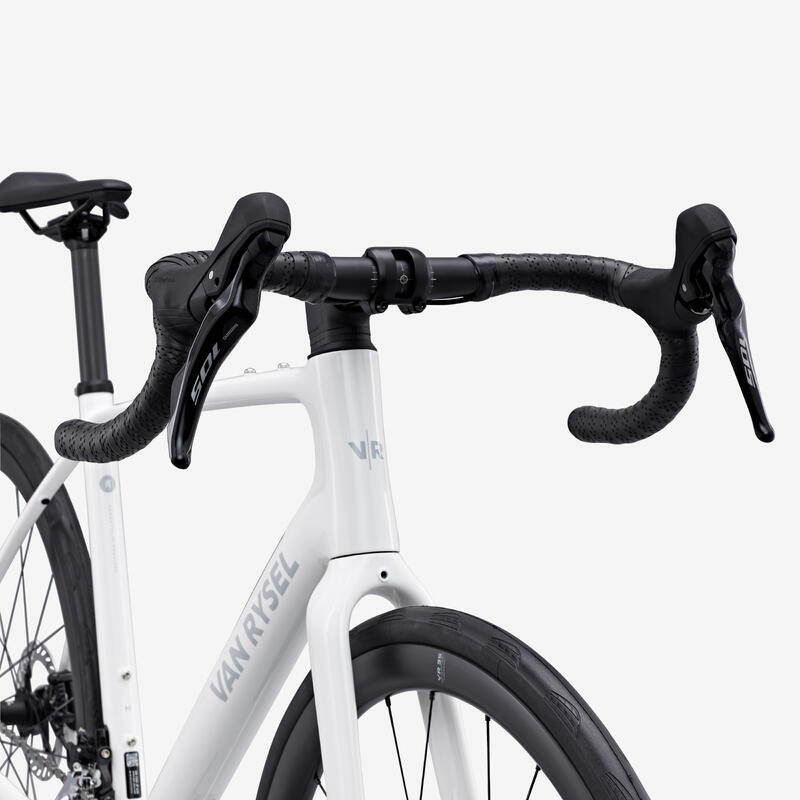 Bicicletă de șosea carbon Shimano 105 2x12v, EDR CF Alb