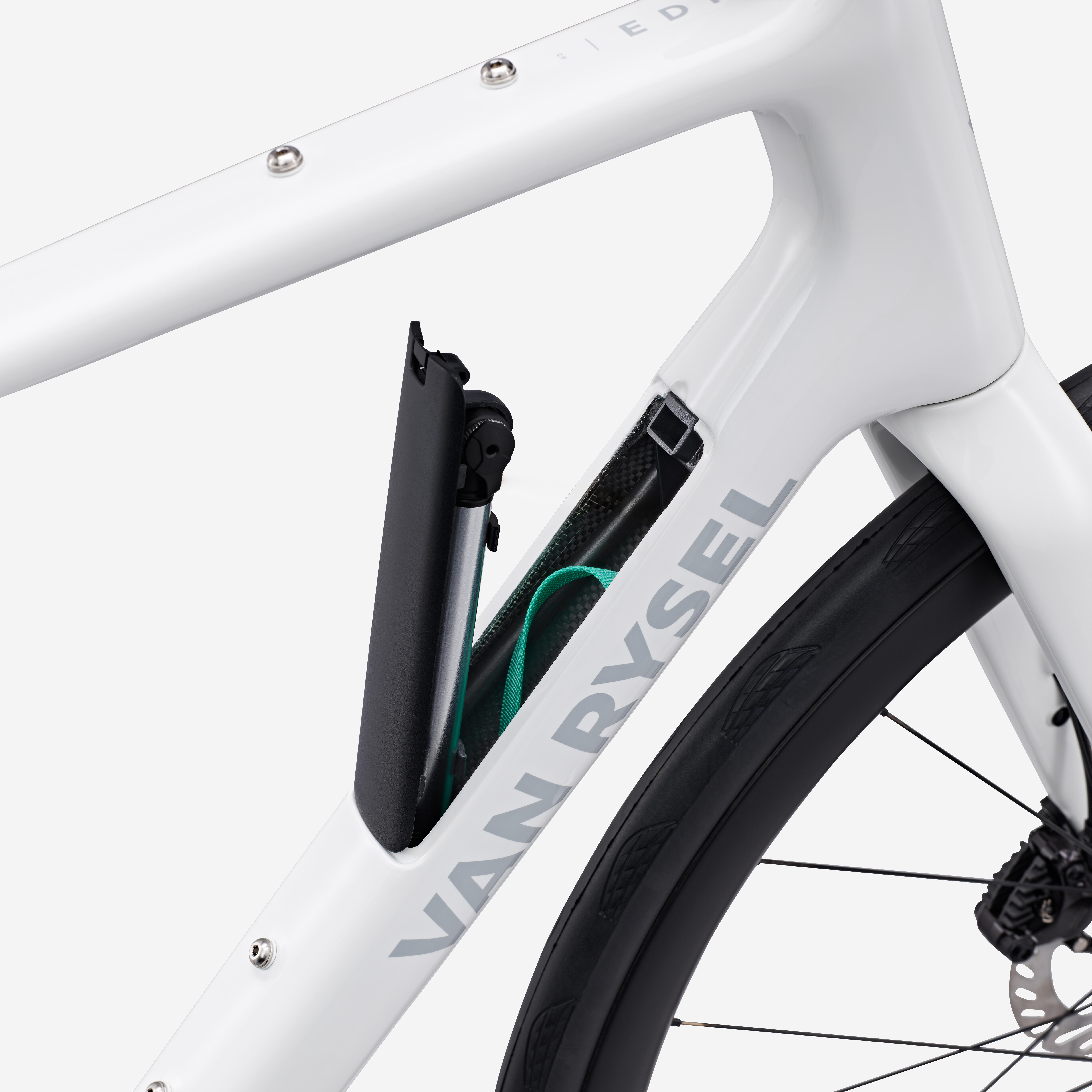 VAN RYSEL Cestný bicykel EDR CF 105 2 × 12 karbón biely L · záber 10