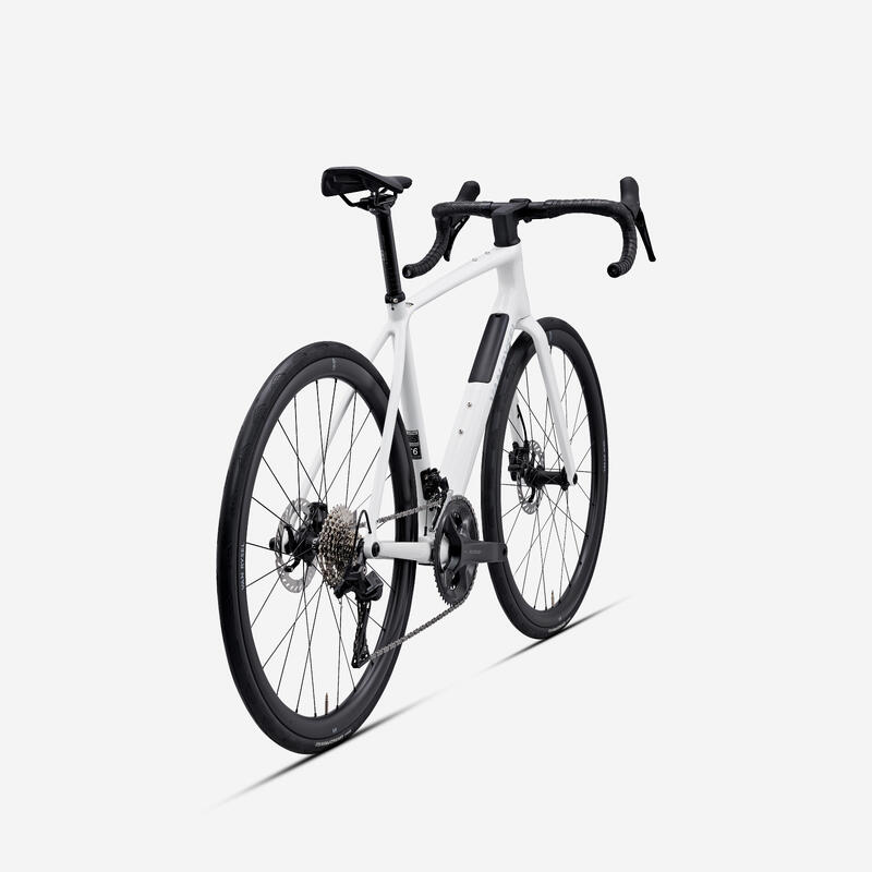 Bicicletă de șosea carbon Shimano 105 2x12v, EDR CF Alb
