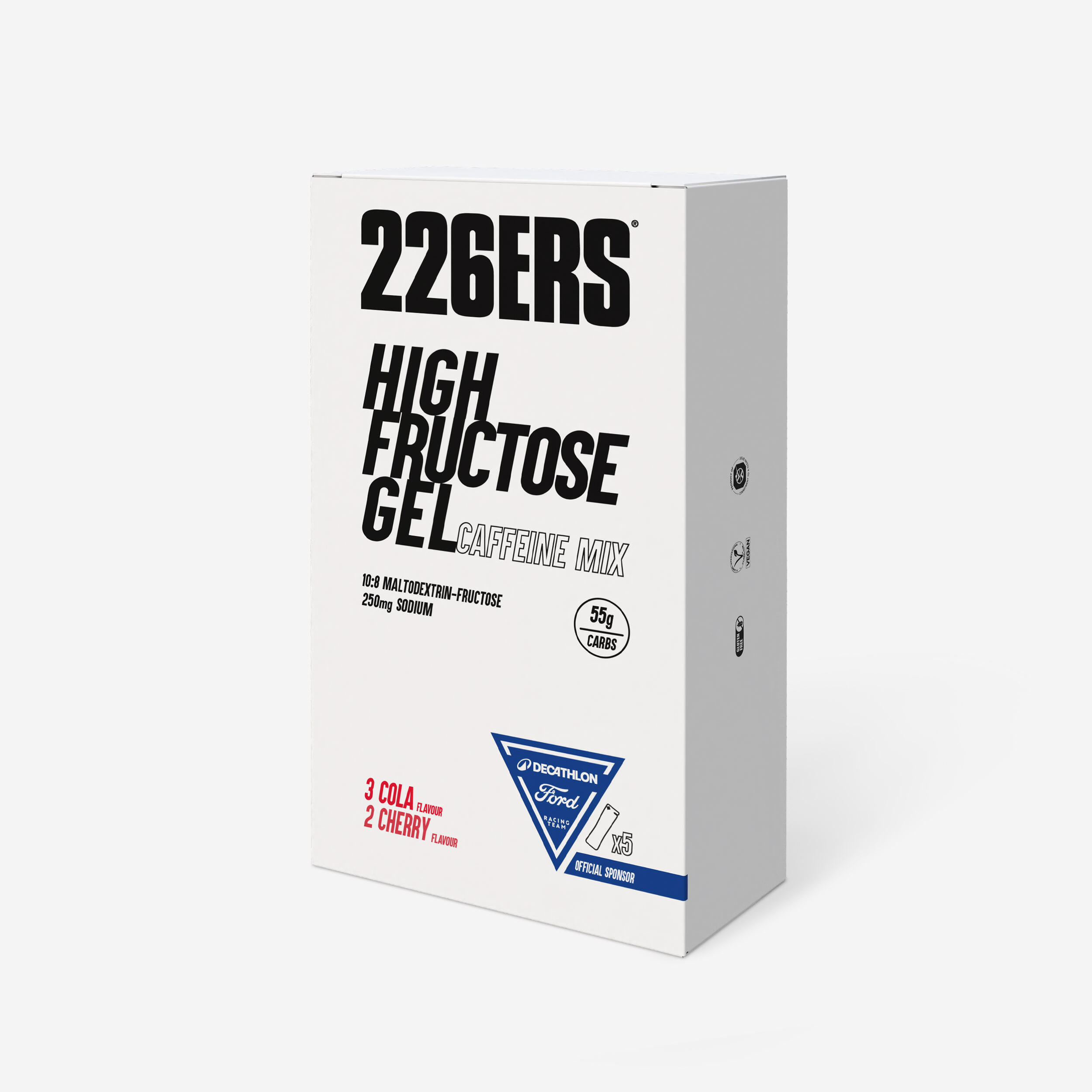 Mix gel 1:0.8 haute teneur en fructose avec caféine, 5x80g