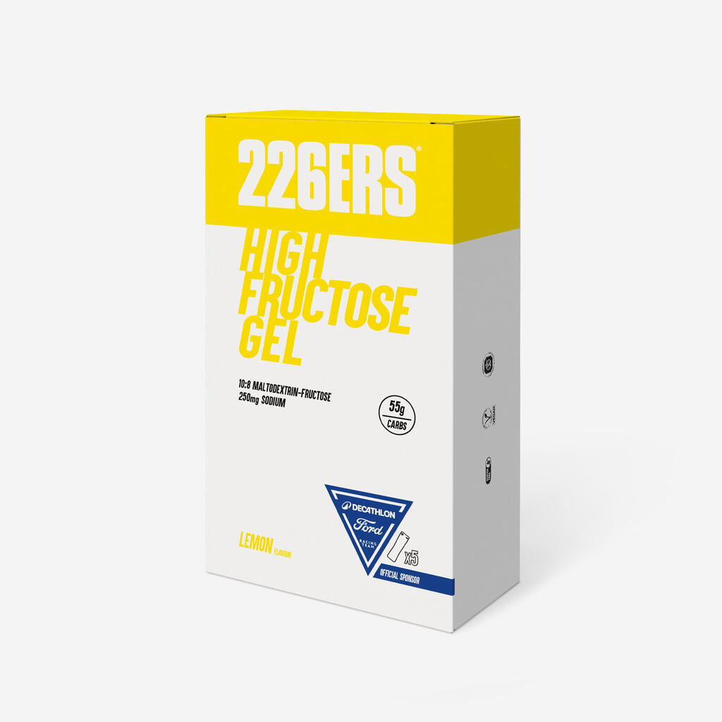 Gel 1:0,8 z visoko vsebnostjo fruktoze in limono (5 x 80 g)