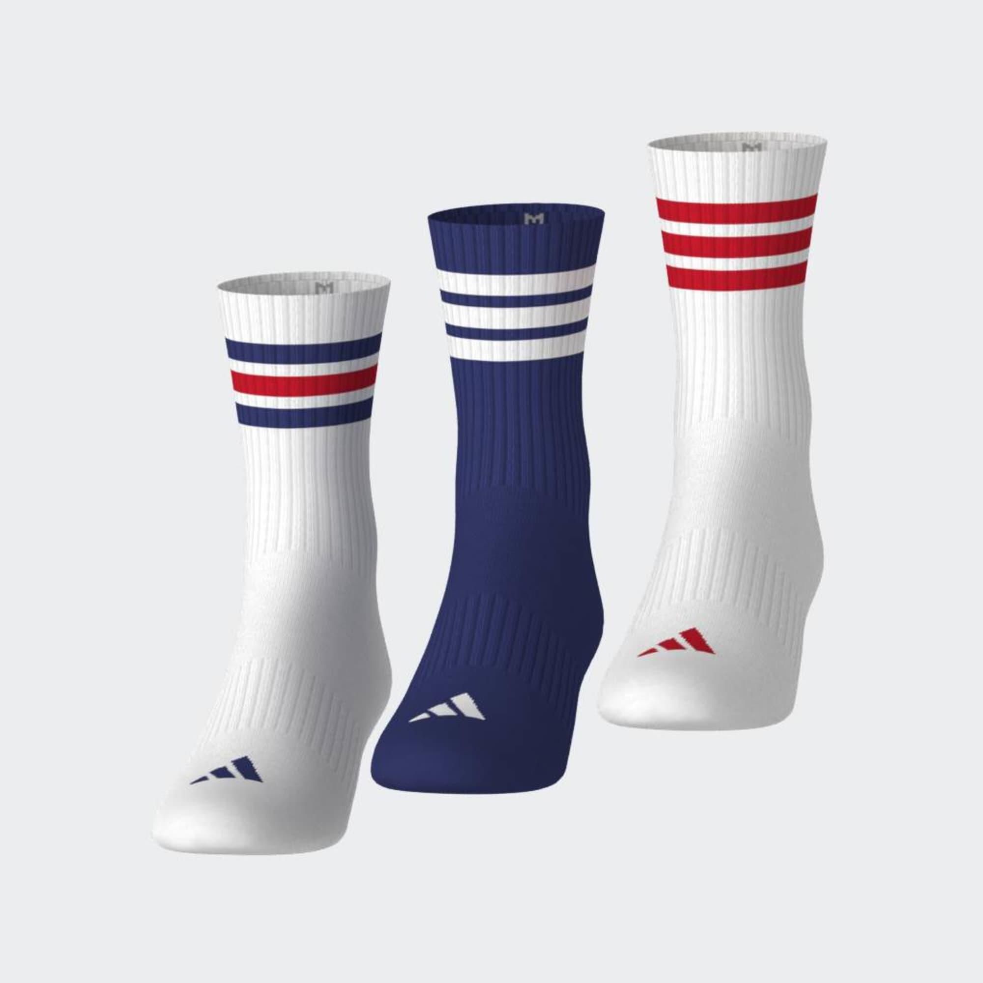 Lot de 3 paires de chaussettes Adidas tricolore au couleur de la FRANCE 2/6