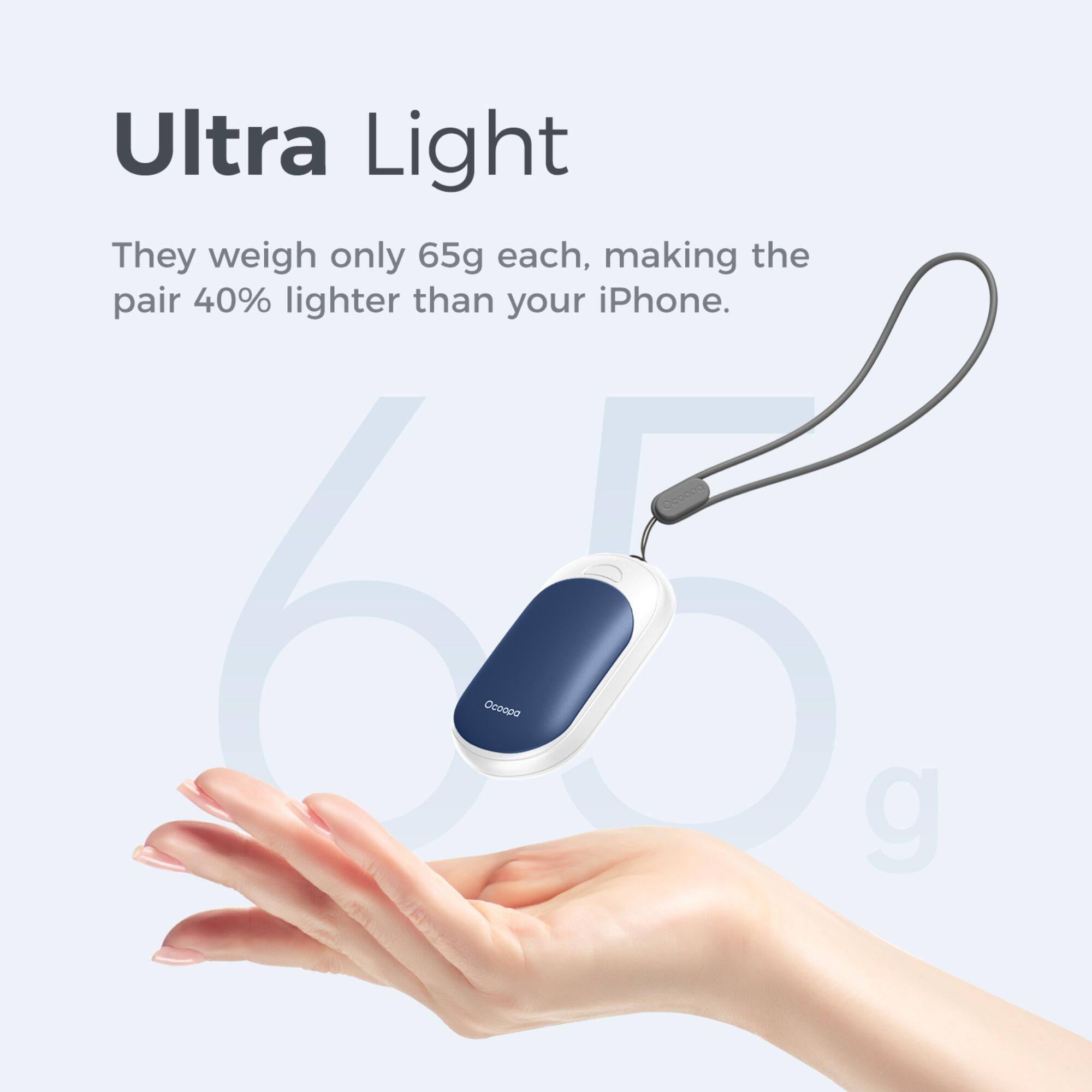 Scaldini riutilizzabili Ocoopa UT3 Lite+ blu 3/4
