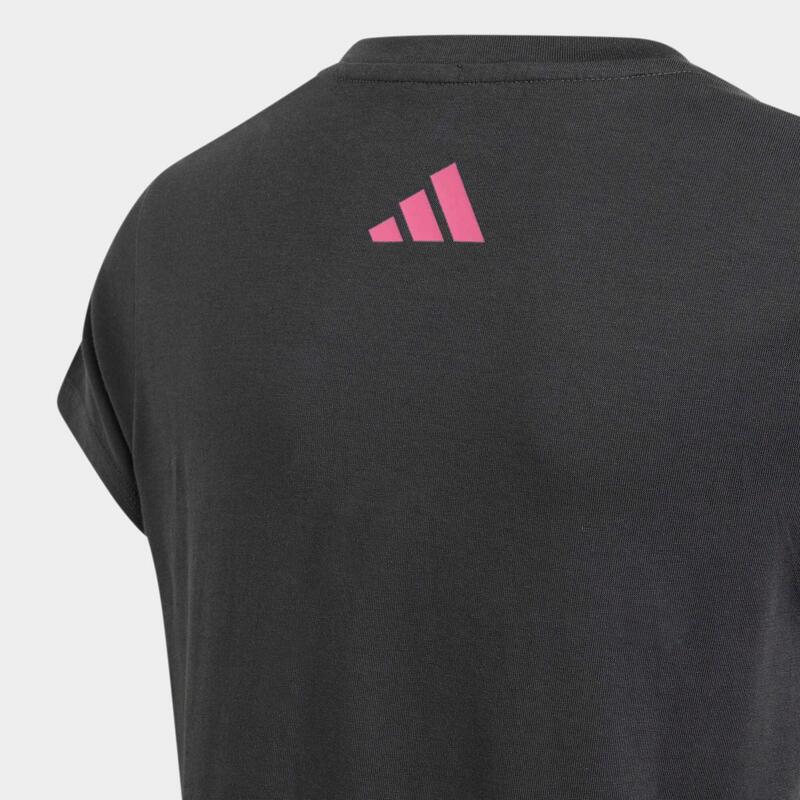 Tricou din bumbac ADIDAS Gri-Roz Fete