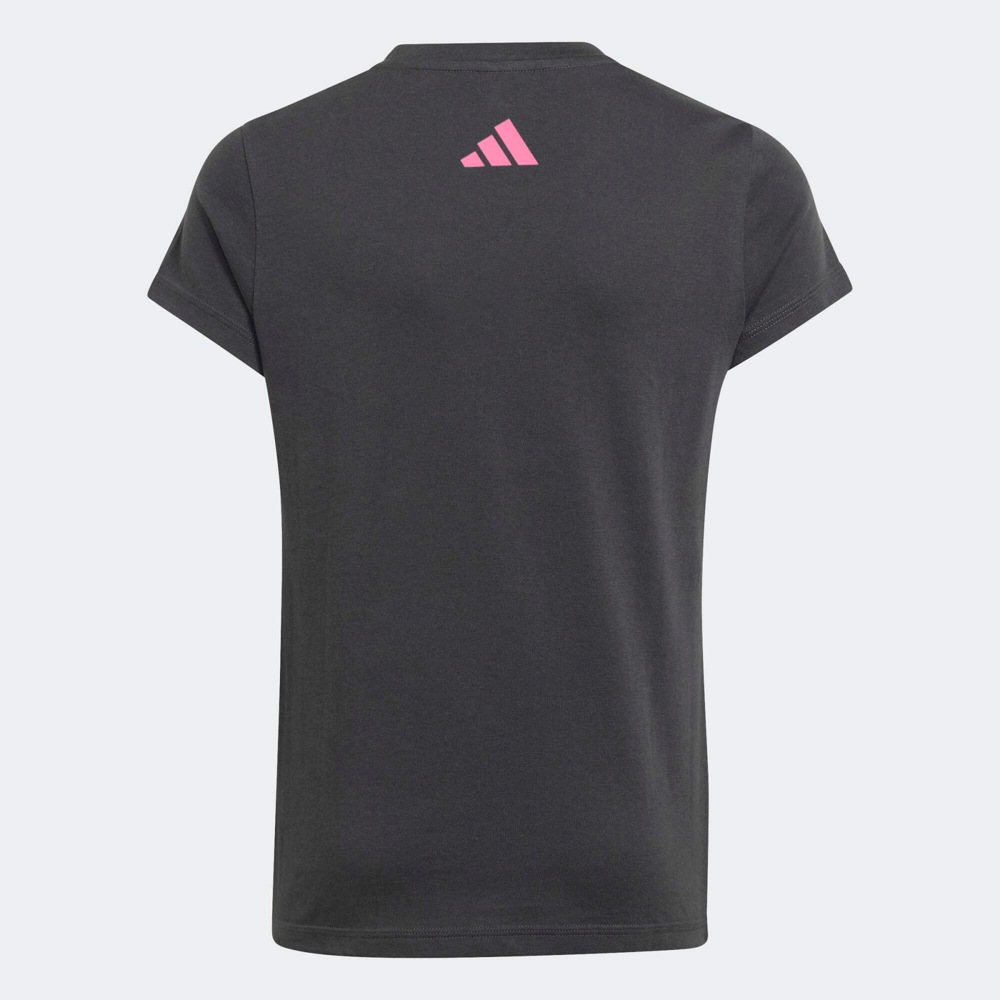 Camiseta ADIDAS Niños Gris Rosa Algodón 2/5