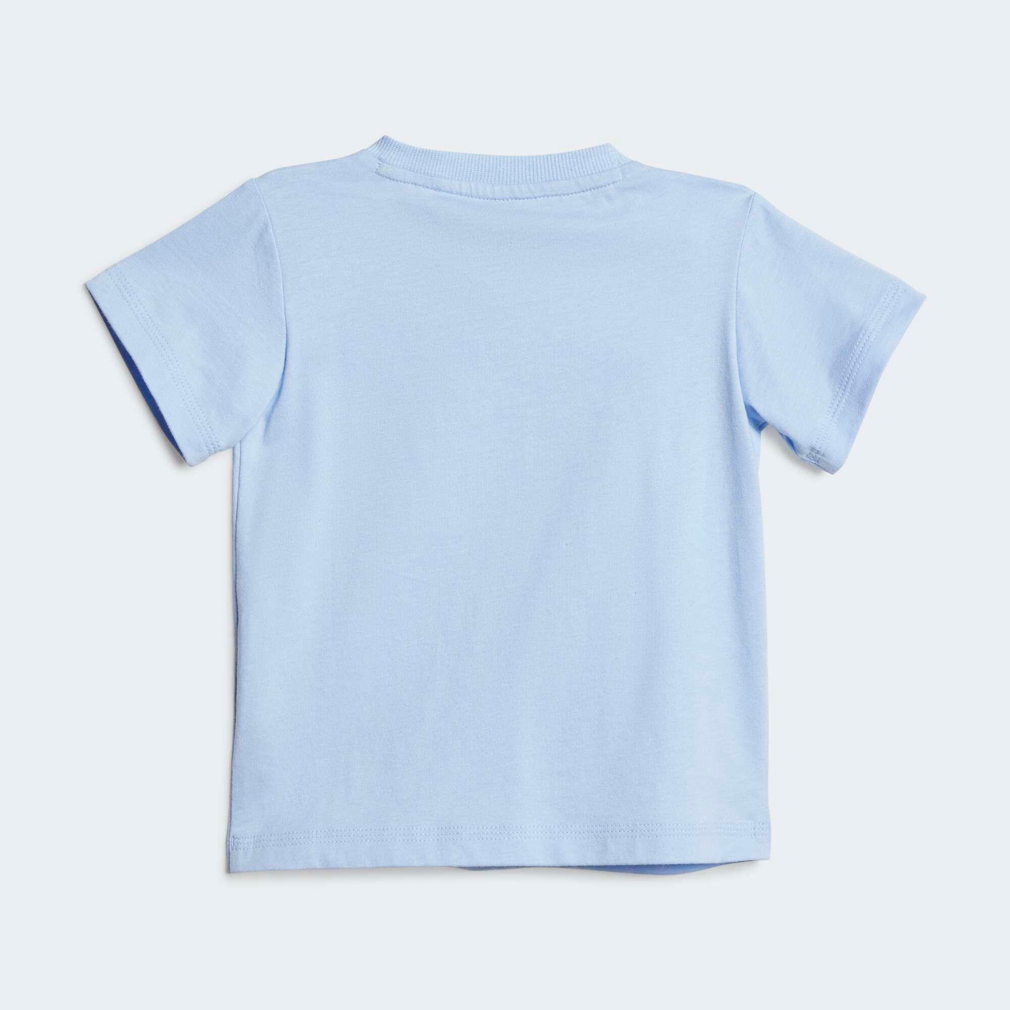 Calções e T-Shirt de Ginástica para Bebé em Algodão Azul 7/8
