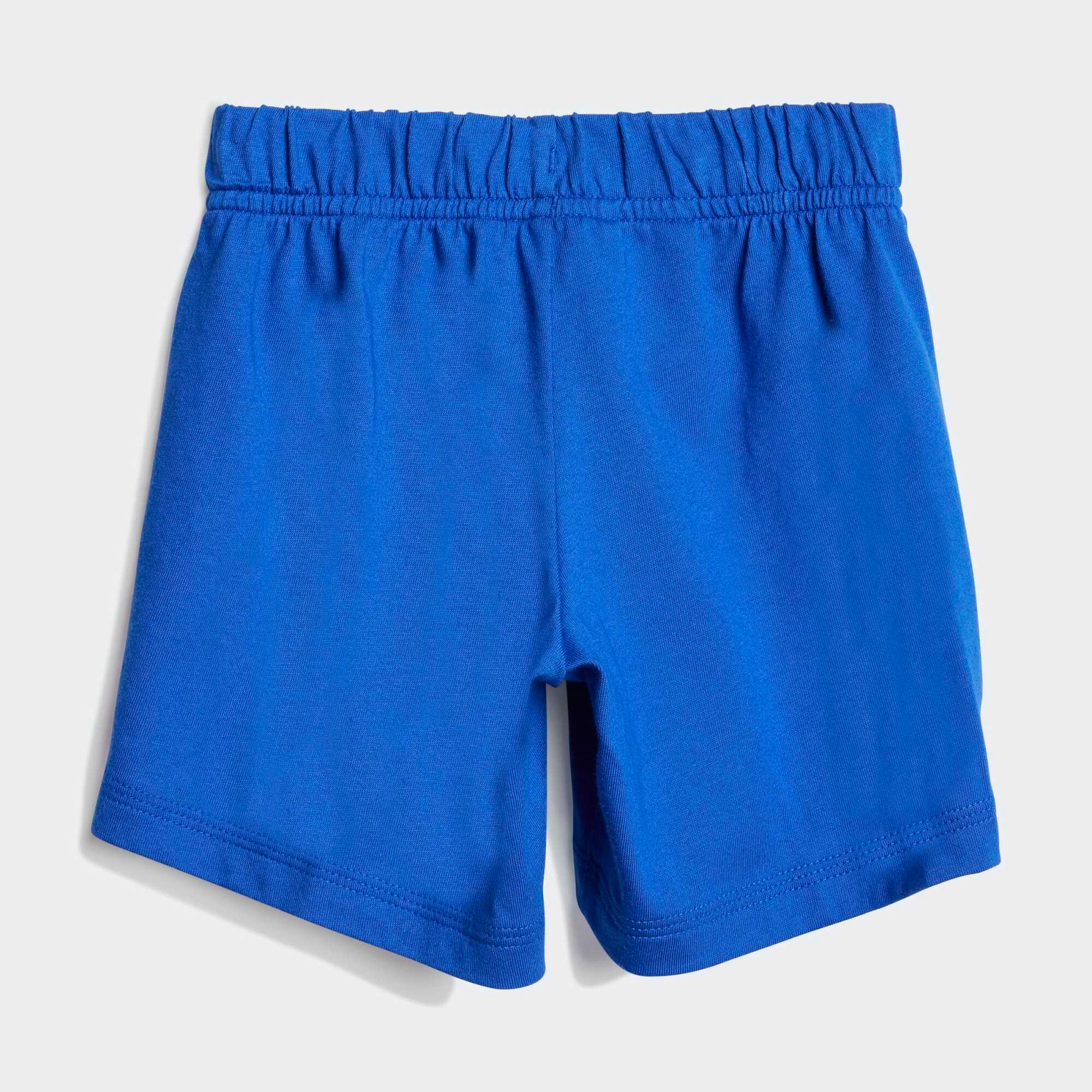 Calções e T-Shirt de Ginástica para Bebé em Algodão Azul 6/8