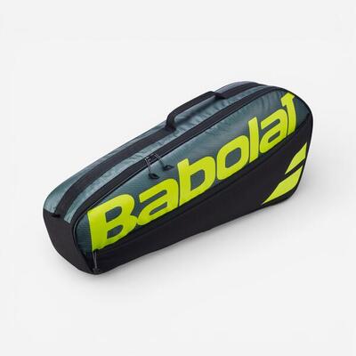 Borsa tennis Babolat COURT XS AERO 3 racchette 20 litri nero-grigio-giallo