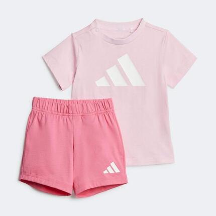 Ensemble short et t-shirt bébé en coton, rose