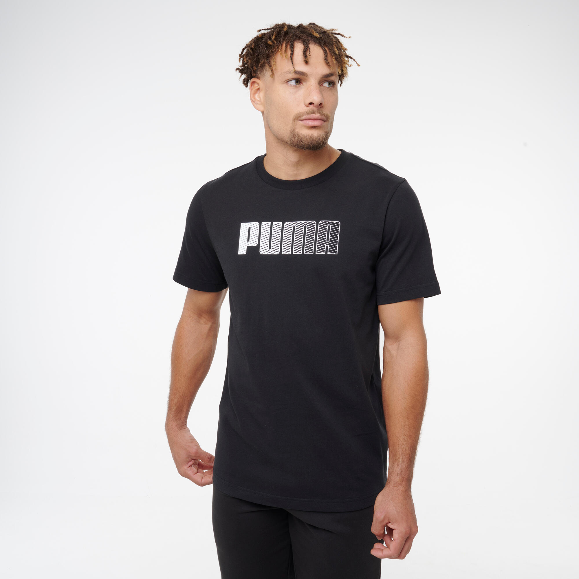 T-shirt en coton à manches courtes homme, noir 7/7