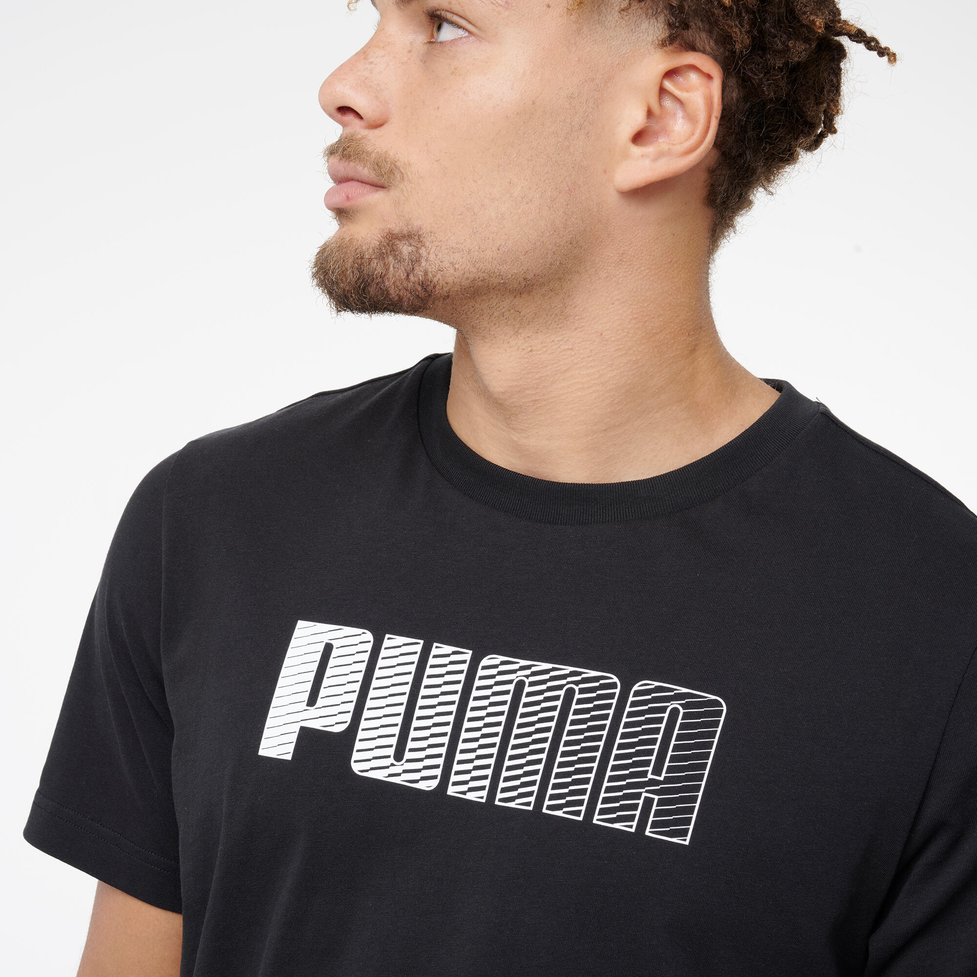T-shirt en coton à manches courtes homme, noir 4/7