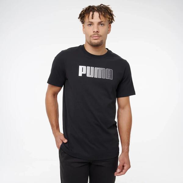 PUMA Camiseta Puma Hombre Negro Algodón Manga Corta