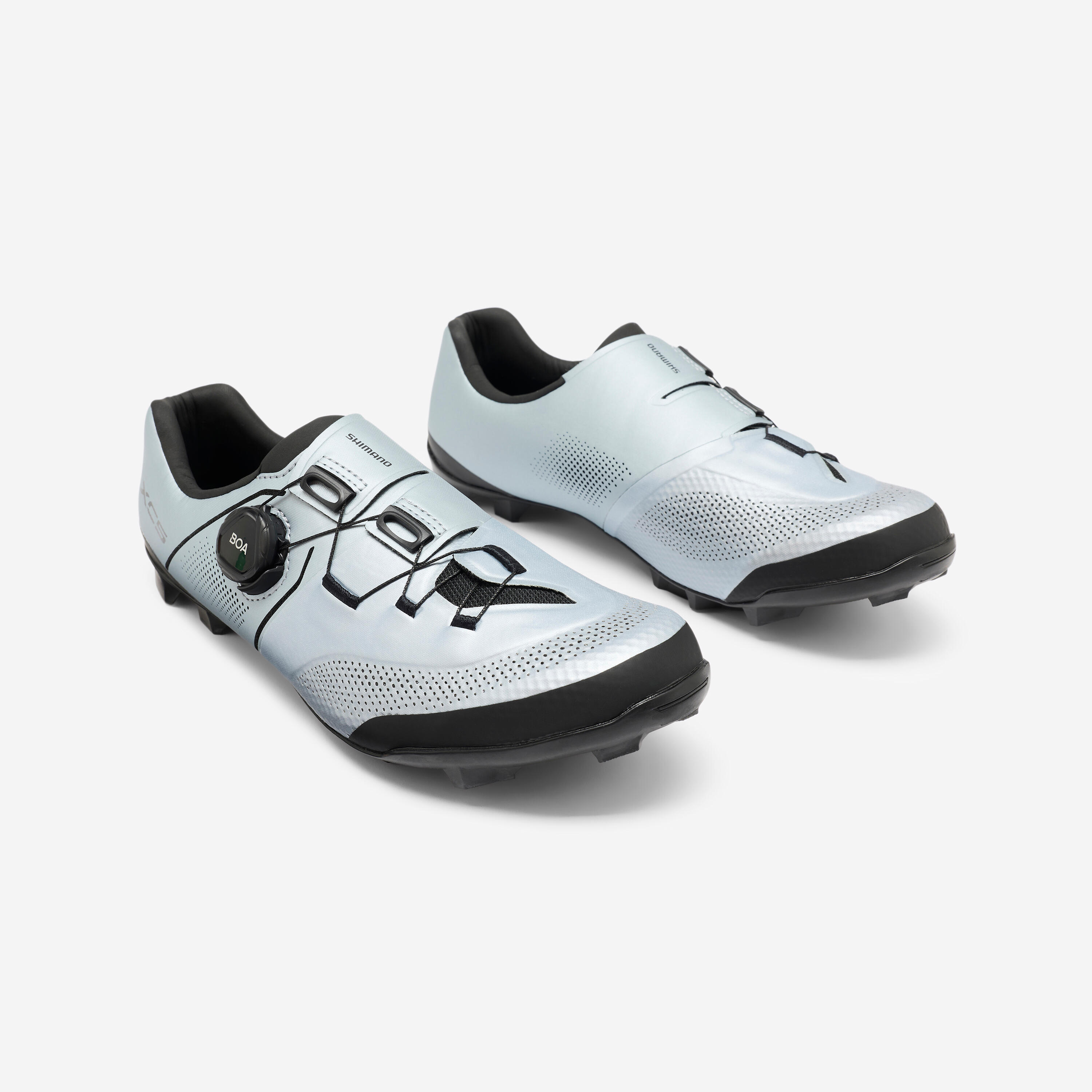 Chaussures de vélo VTT Cross-country SPD, Shimano XC5 gris 2/7