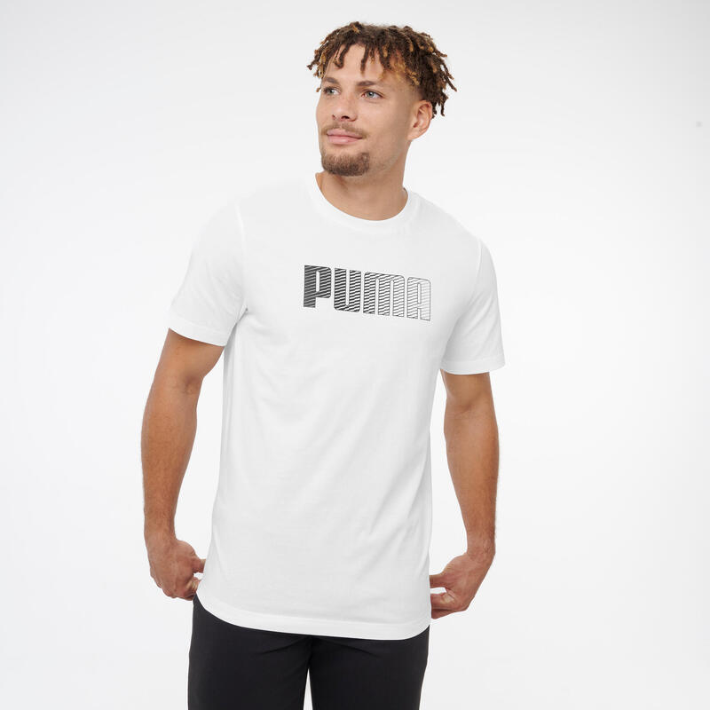 Tricou din bumbac Puma Alb Bărbați