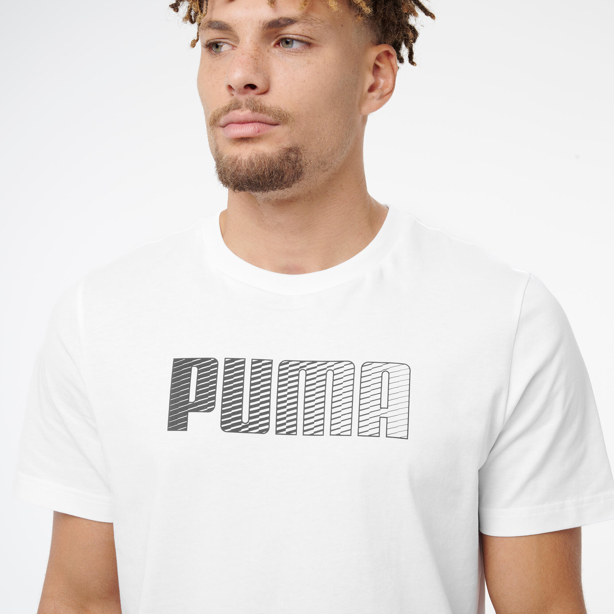 T-shirt de Fitness em Algodão Homem Branco 3/6
