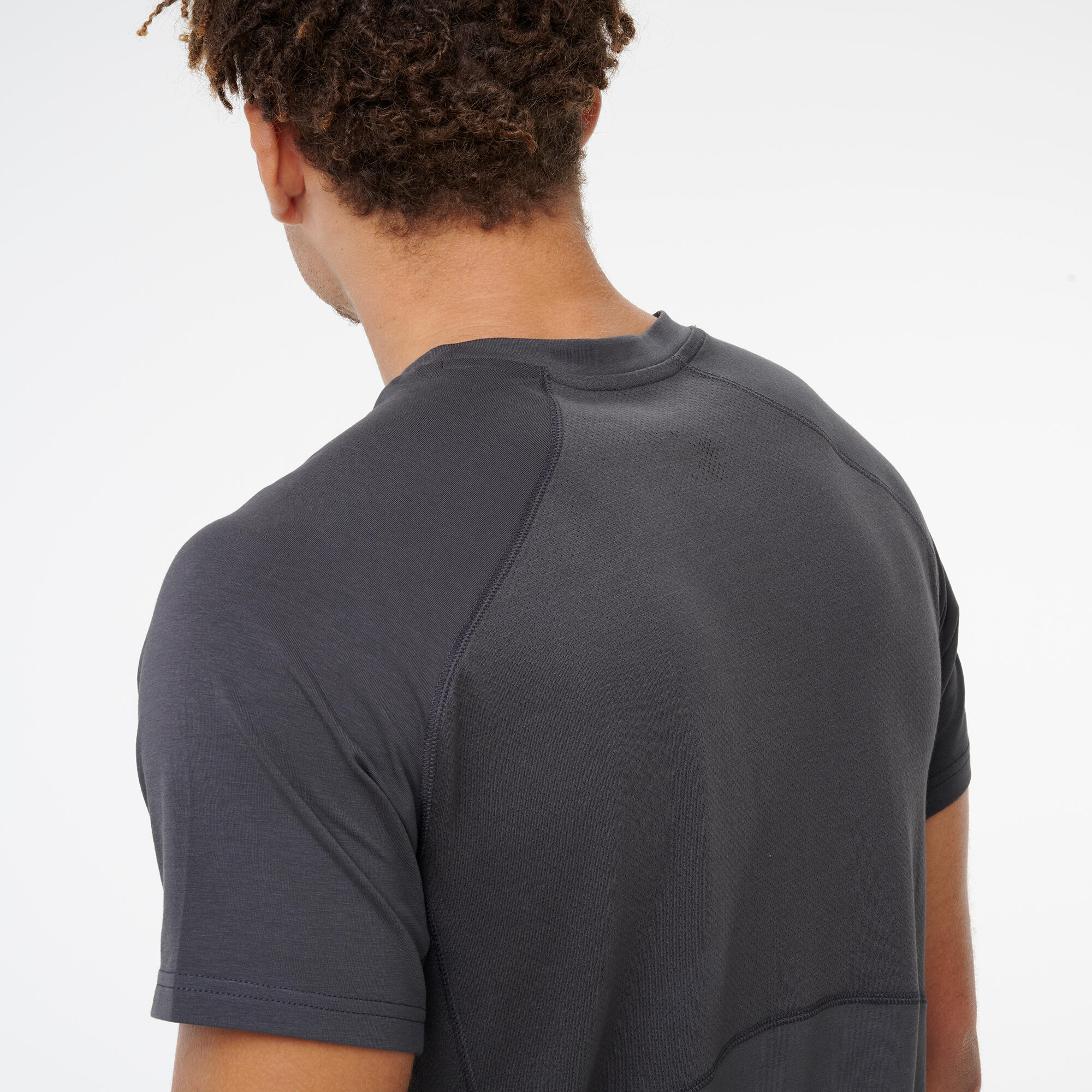 T-shirt à manches courtes en coton homme, gris 3/7