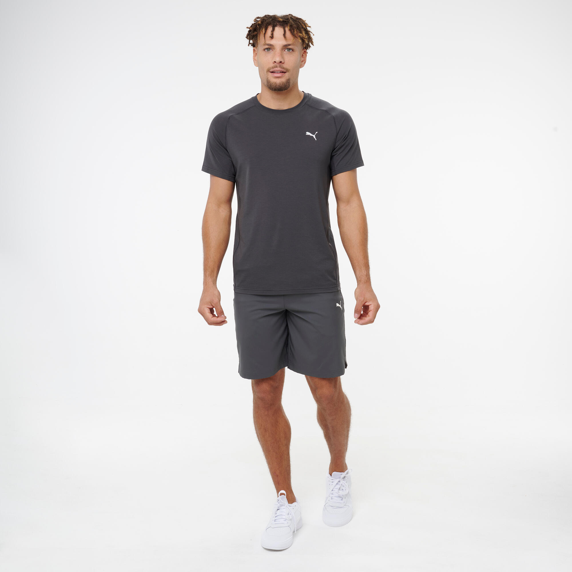 T-shirt à manches courtes en coton homme, gris 7/7