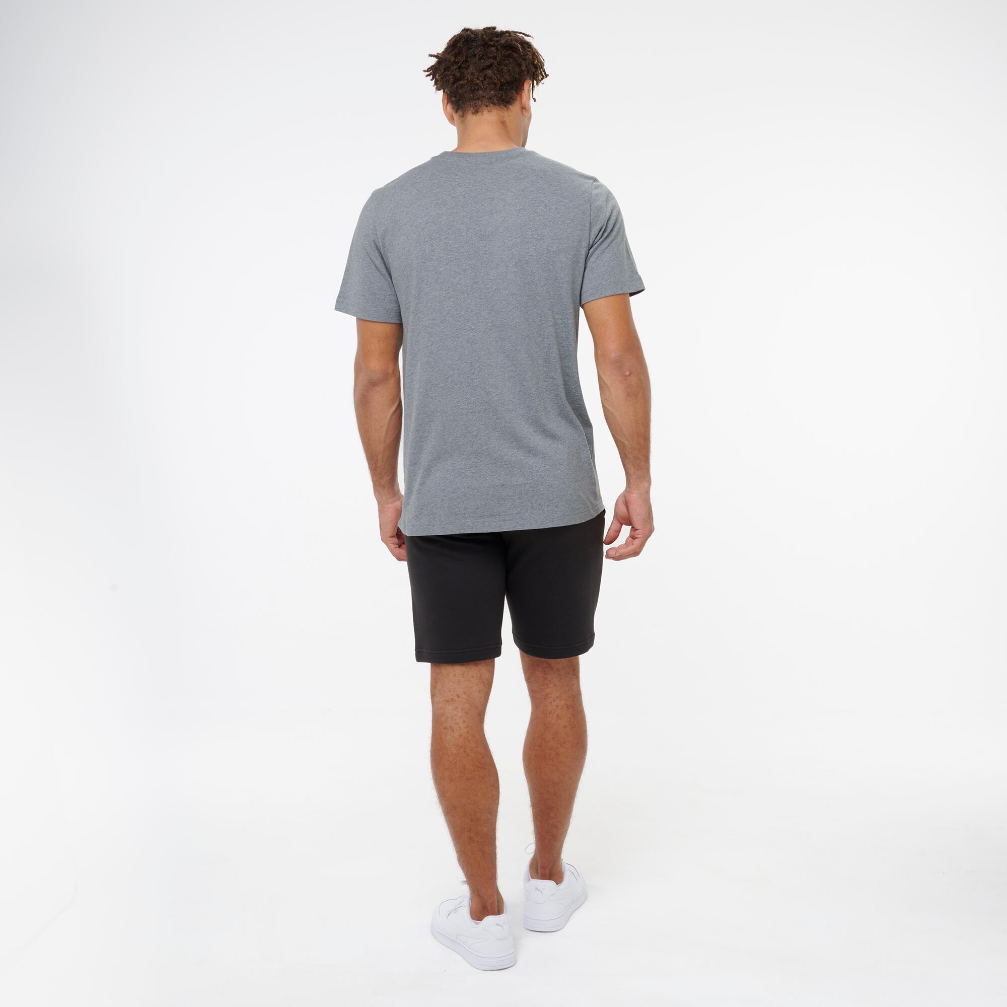 T-shirt de Fitness em Algodão Homem, cinzento 5/5