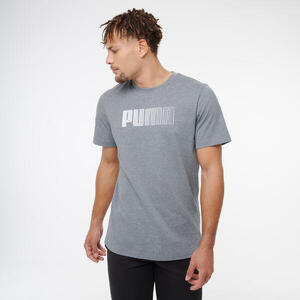 Camiseta Hombre Gris Algodón Manga Corta