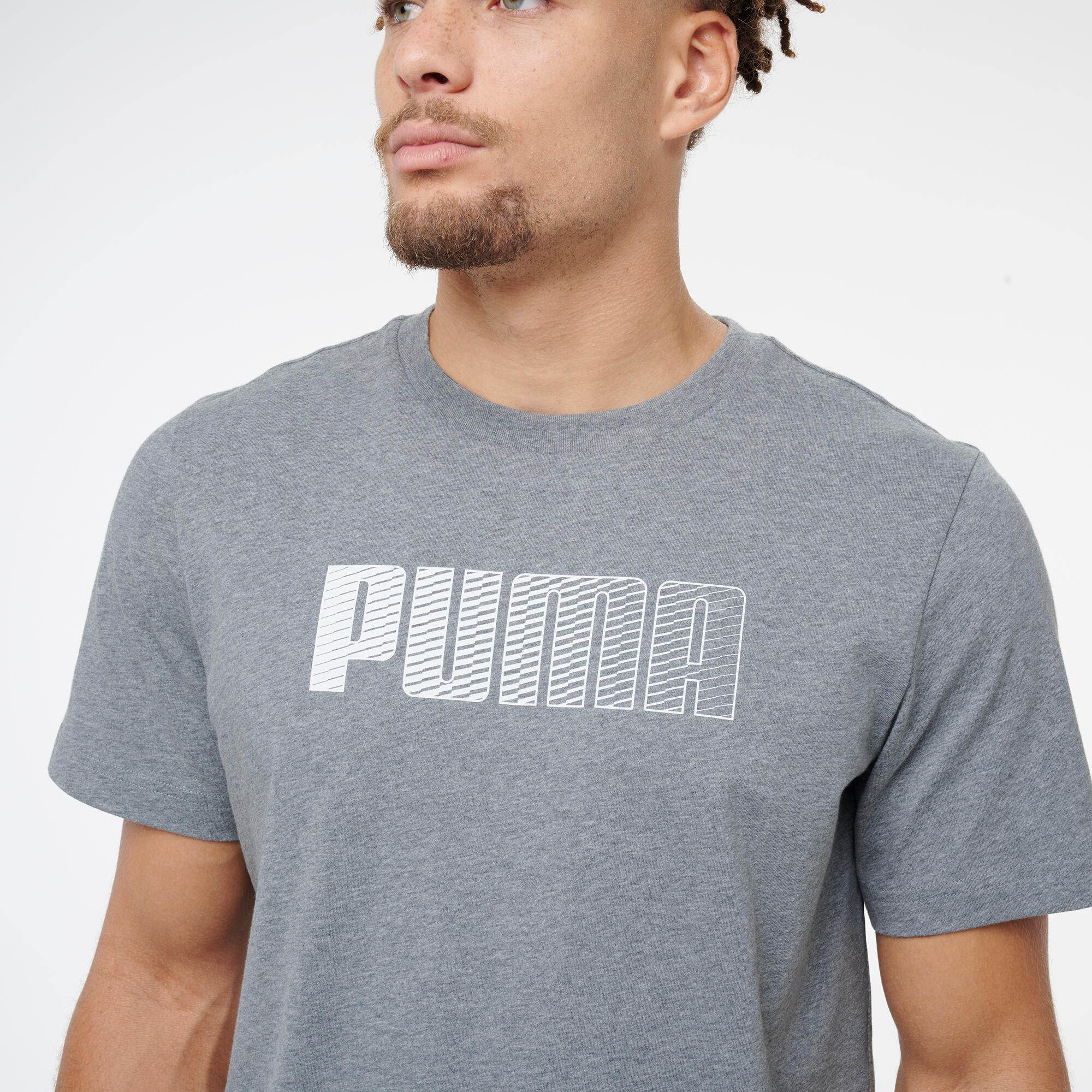 T-shirt de Fitness em Algodão Homem, cinzento 4/5