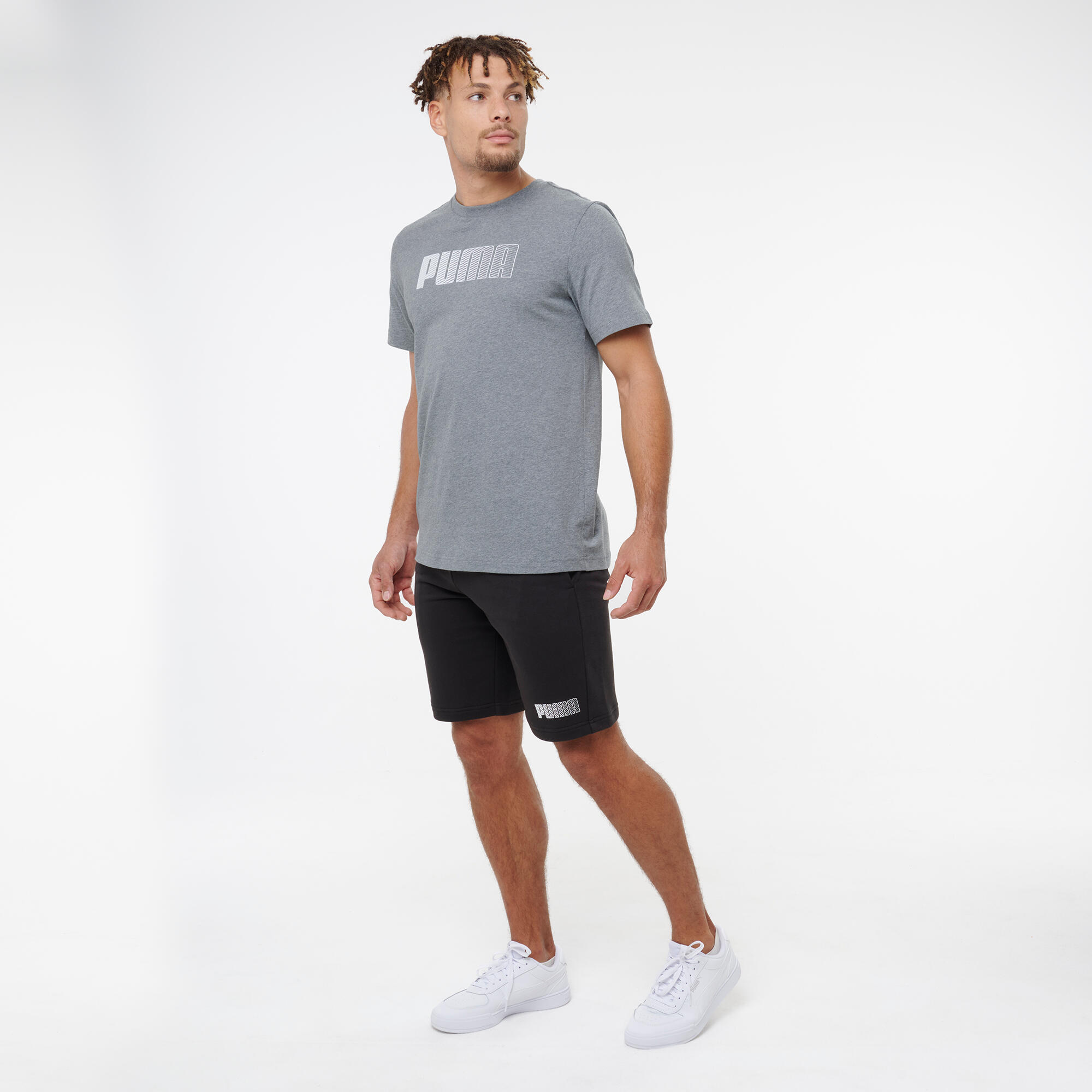 T-shirt de Fitness em Algodão Homem, cinzento 2/5