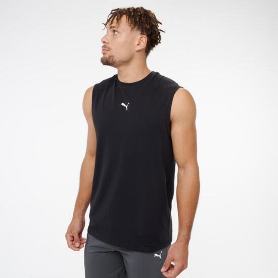 Canotta nera Puma uomo palestra ACTIVE regular fit traspirante