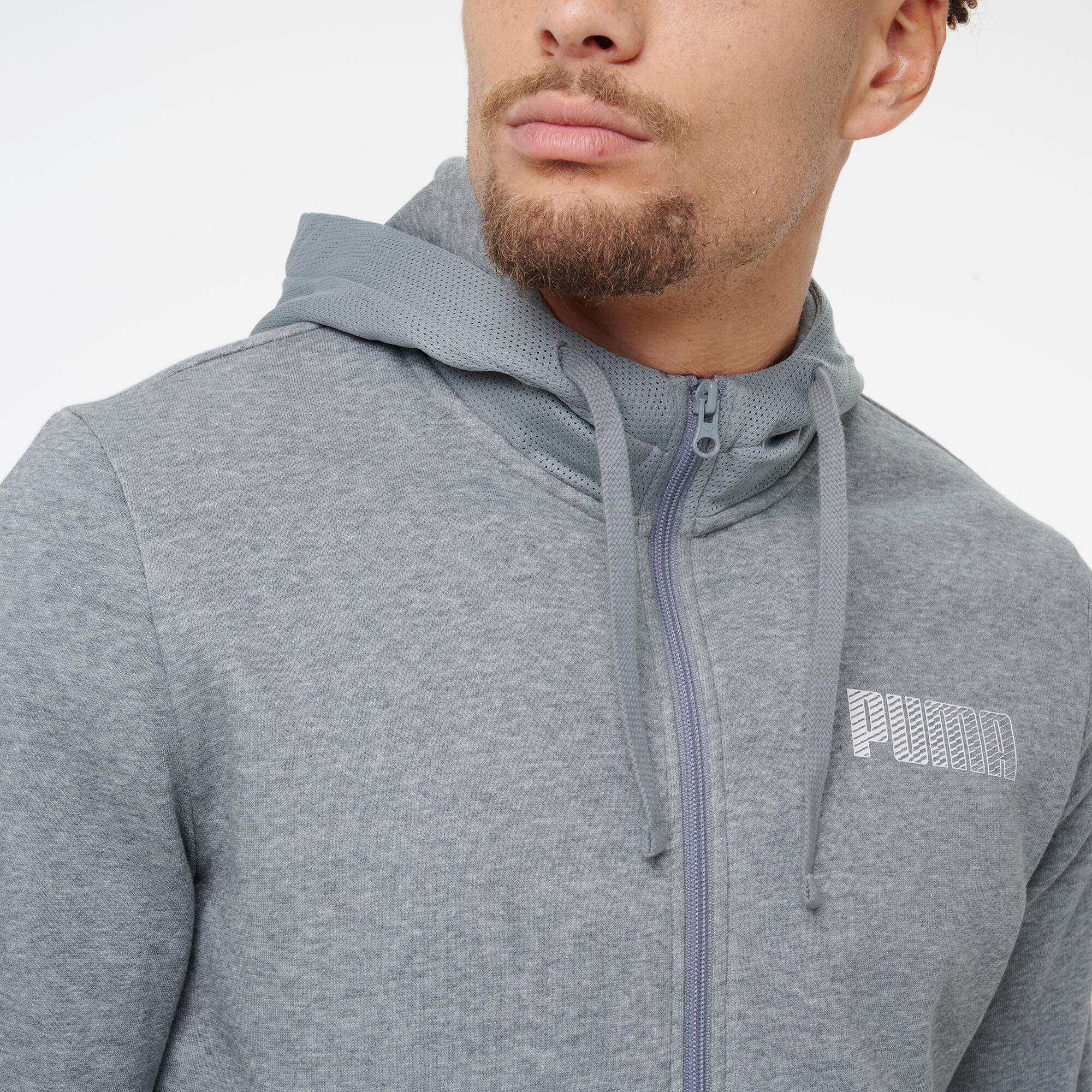 Sweat à capuche SOLS SPENCER adulte - Gris clair - Intérieur en polaire