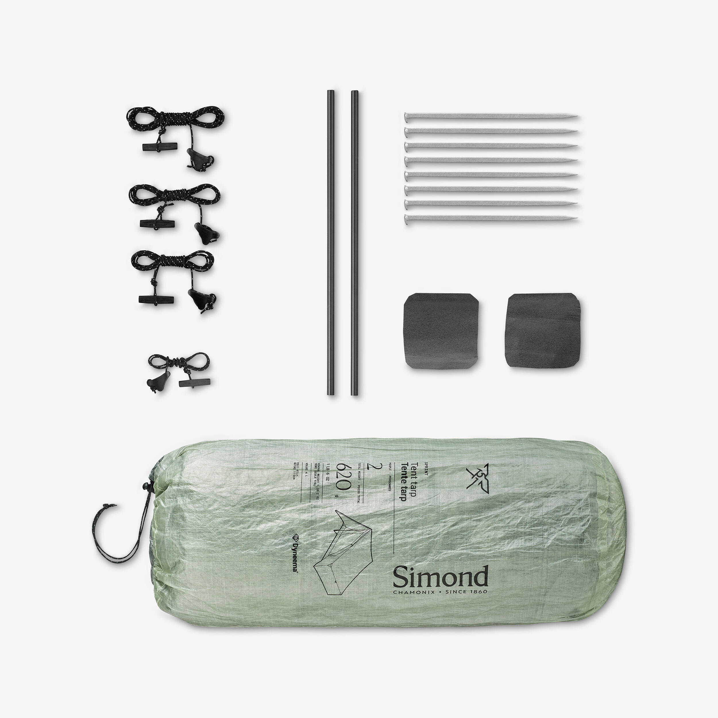 Tente tarp de trekking en composant Dyneema® 2 places, ultra légère, SPRINT