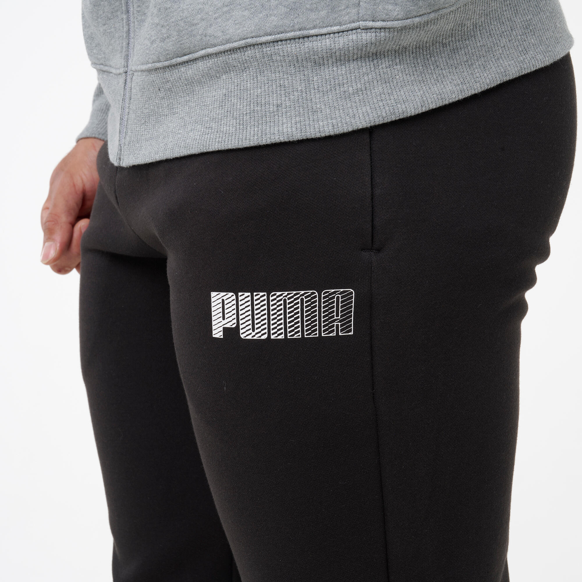 Herren-Fitness-Jogginghose aus Baumwolle, Schwarz 8/8