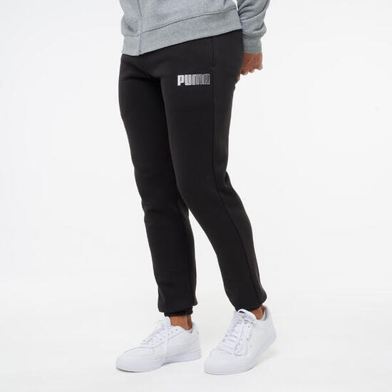 Pantaloni tuta Puma uomo slim fit cotone neri