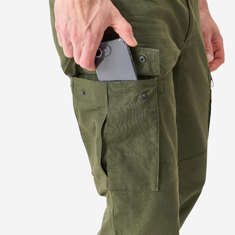 Pantalon anti-UV lejer și rezistent 500 Verde Bărbați