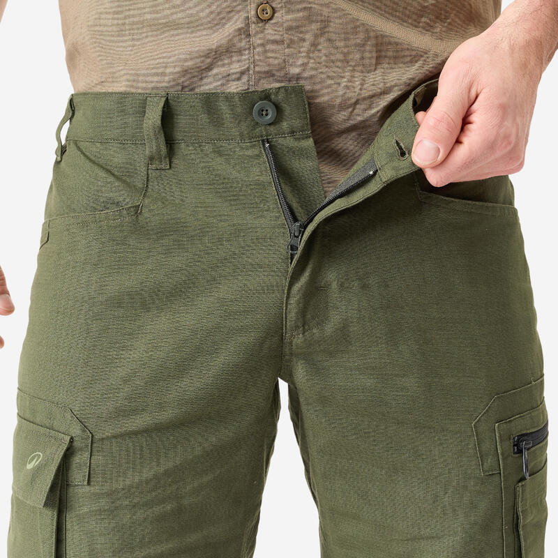 Pantalon anti-UV lejer și rezistent 500 Verde Bărbați