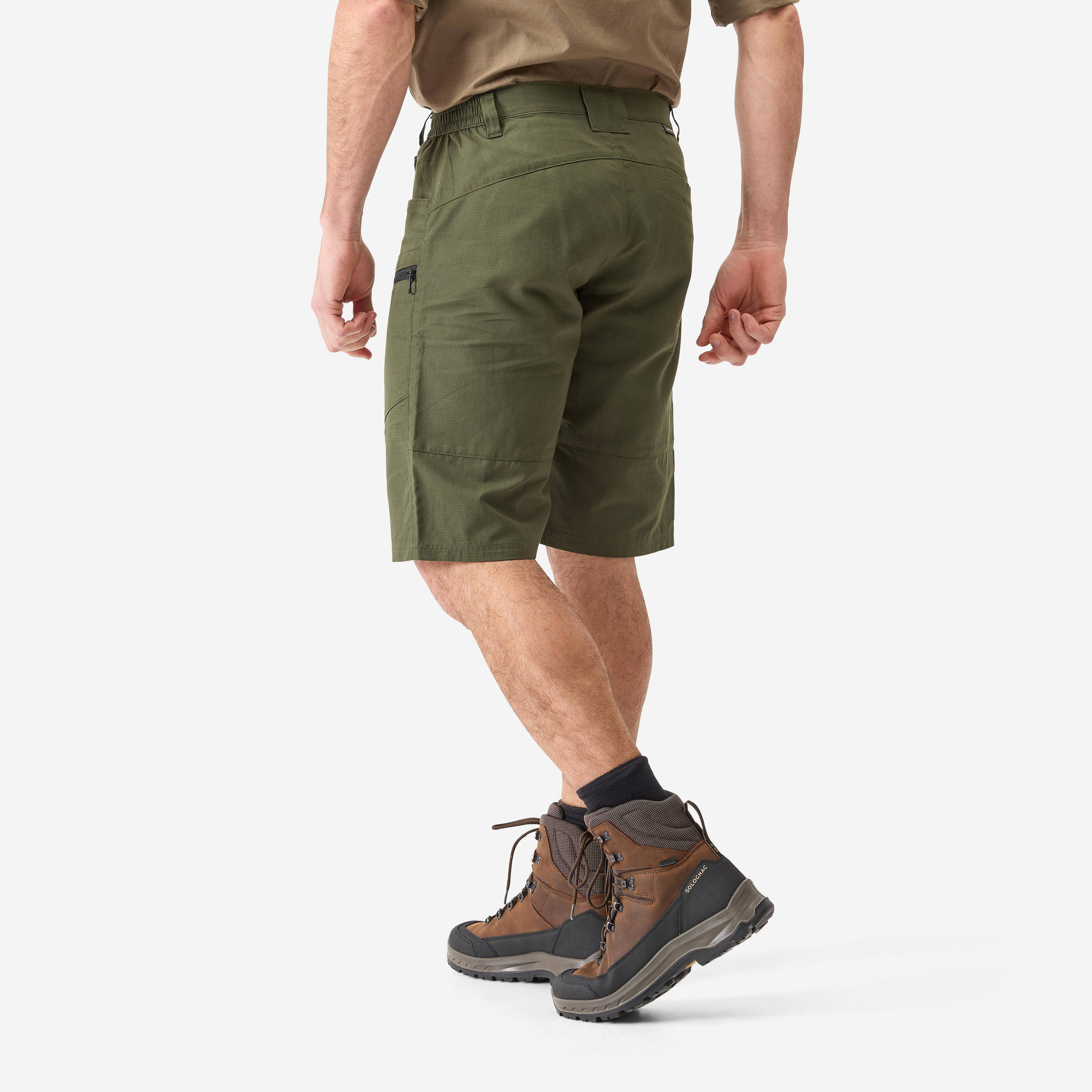 Men’s cargo Bermuda shorts 500 green -  2
