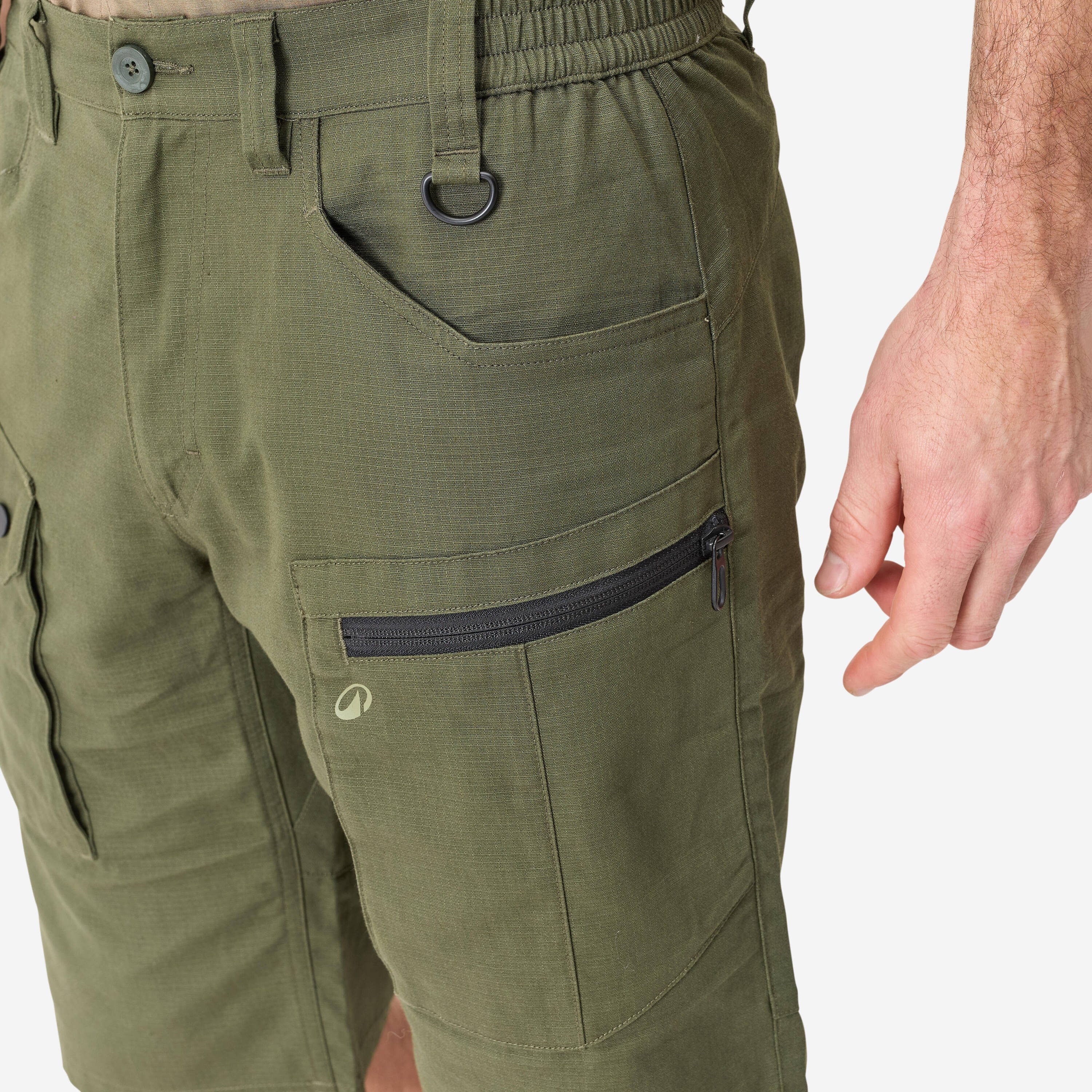 Men’s cargo Bermuda shorts 500 green -  4