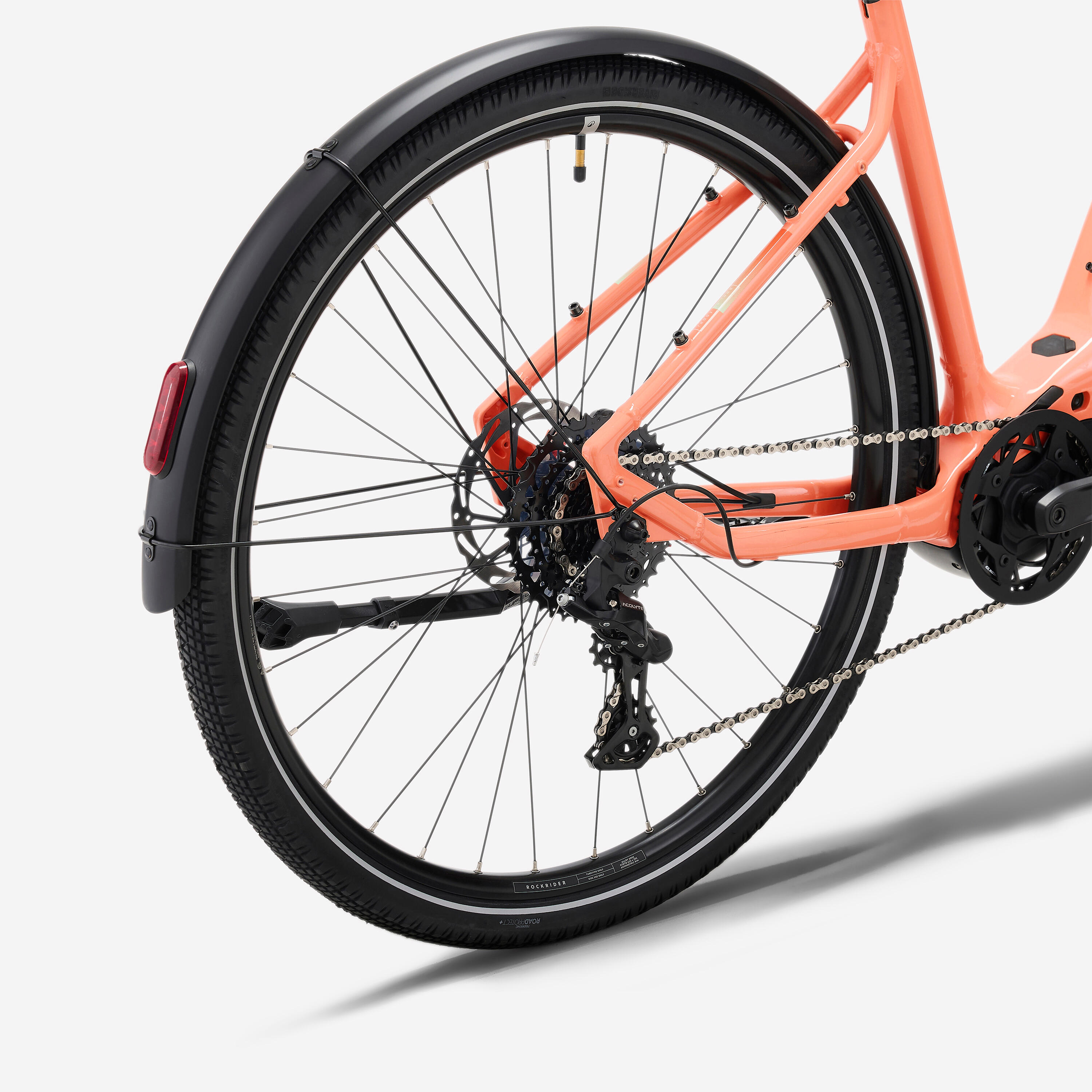 ROCKRIDER Trekingový elektrobicykel E-ACTV 500 LF oranžový S · záber 9