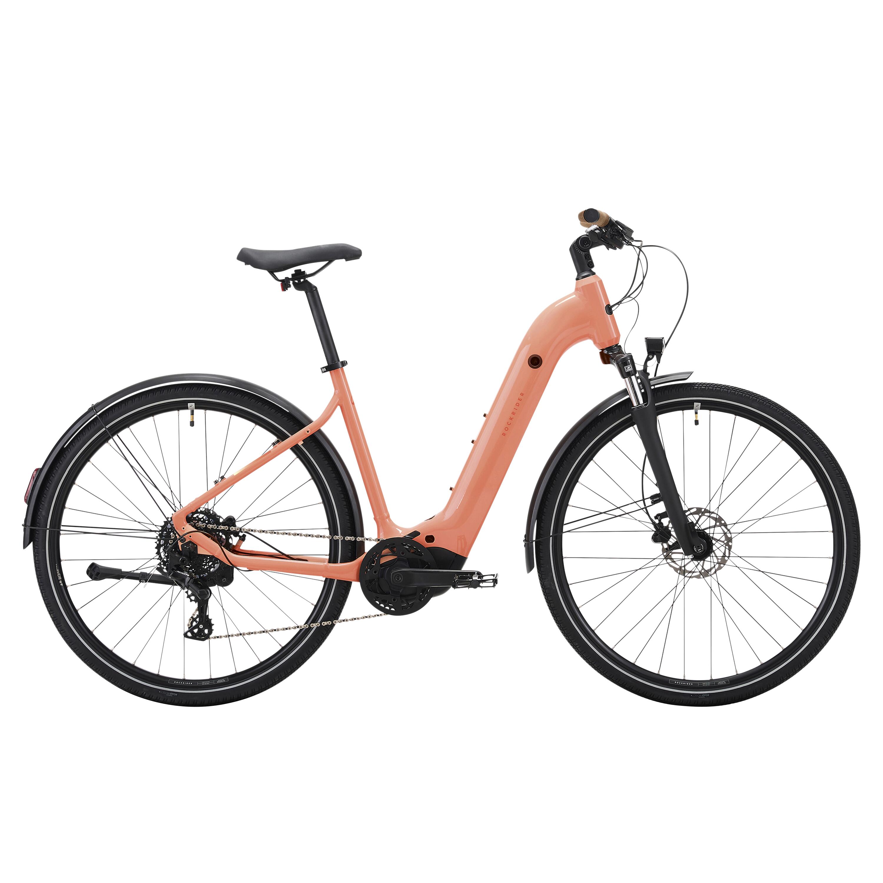ROCKRIDER Trekingový elektrobicykel E-ACTV 500 LF oranžový S · záber 3