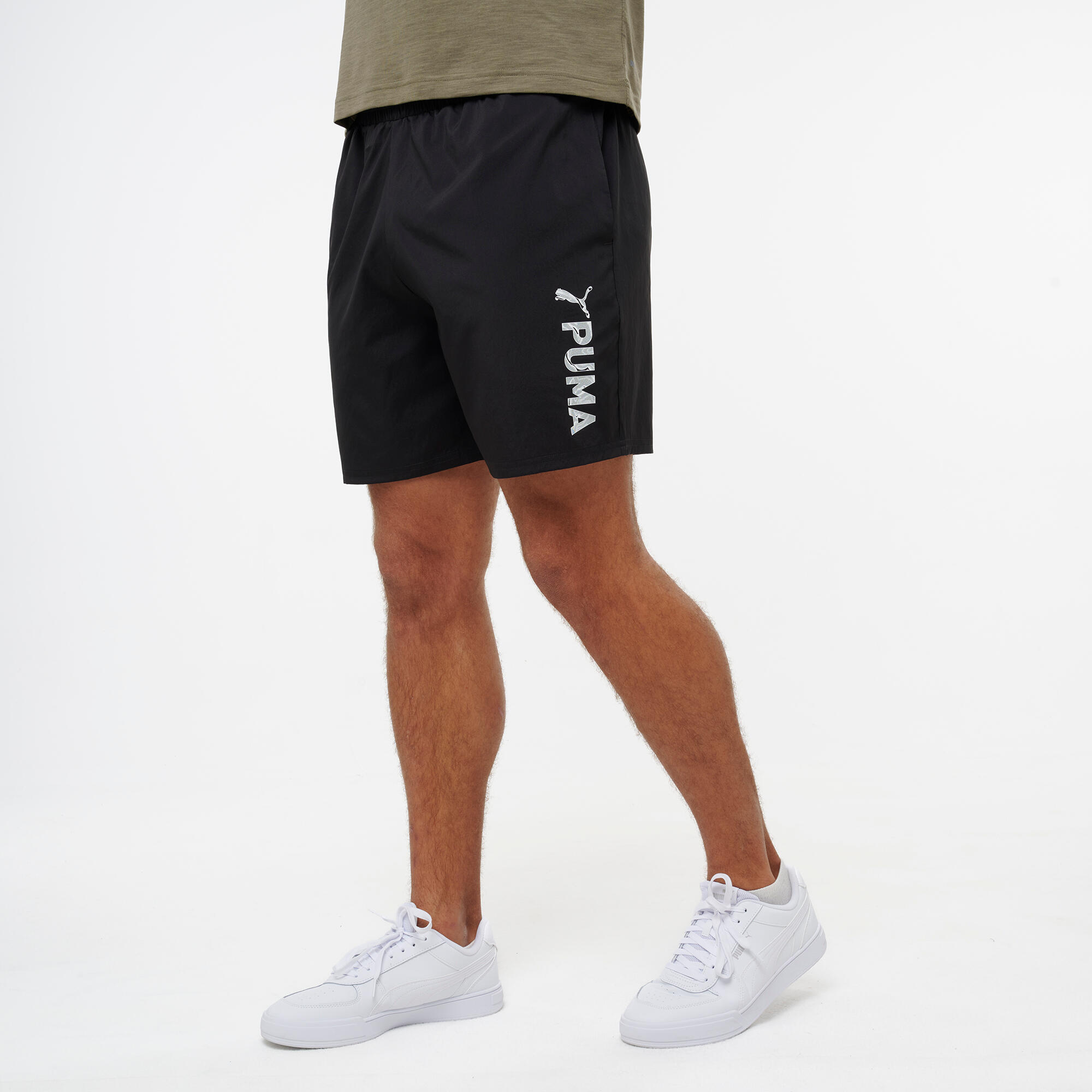 Short fitness homme, noir